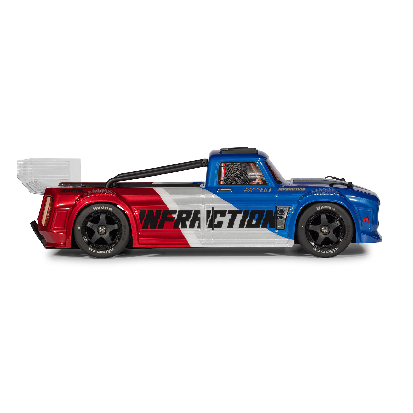 ARA4315V4T1 ARRMA 1/8 INFRACTION 223S DSC 4X4 RTR Brushless All-Road Street Bash Truck, Blue/Red
