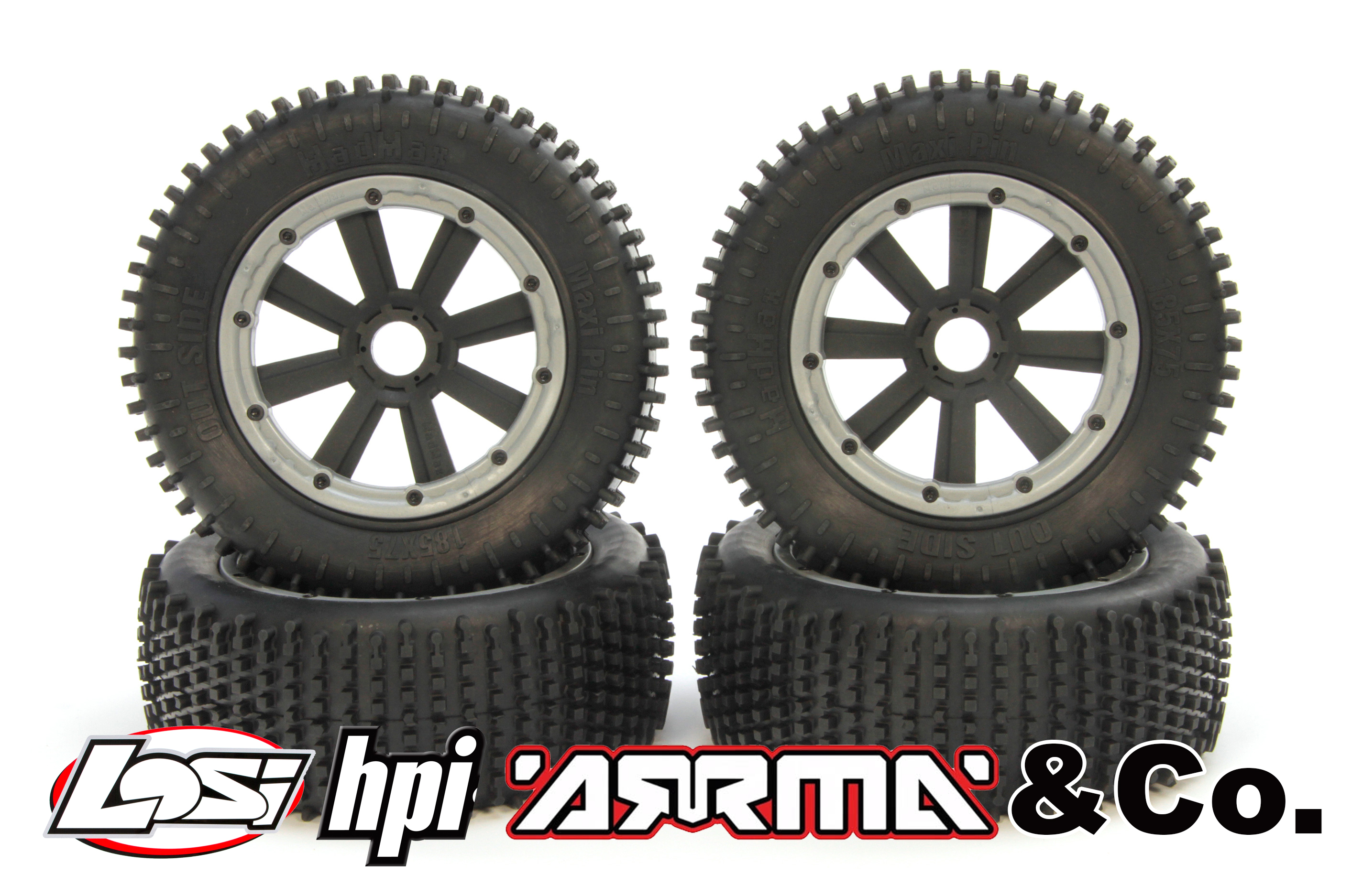 y1446/01 MadMax MAXI PIN tires for Losi and HPI (24 mm hex drive)