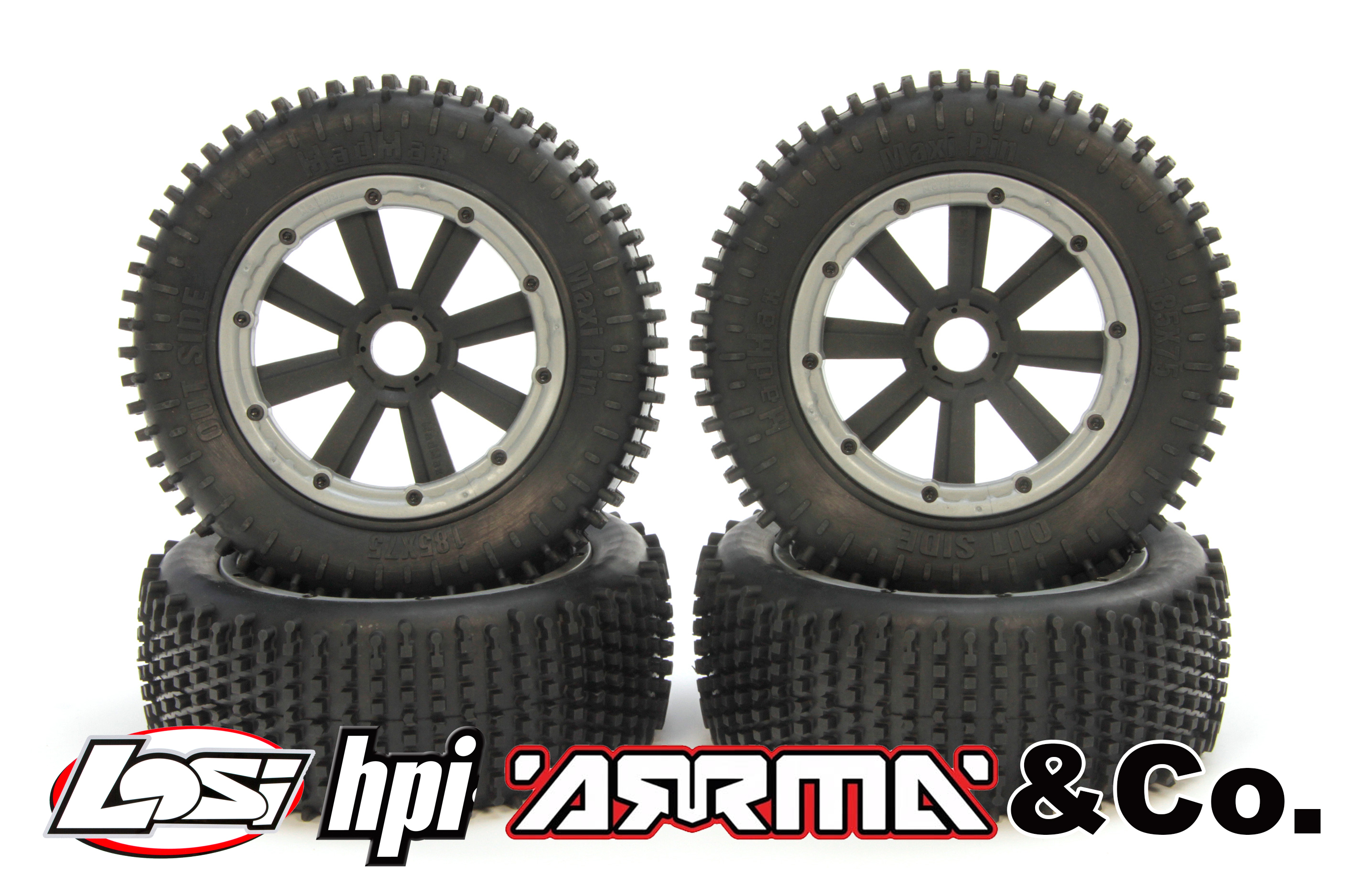 y1446/01 MadMax MAXI PIN Reifen für Losi und HPI (24 mm Sechskant) y1446/01 MadMax MAXI PIN Reifen für Losi und HPI (24 mm Sechskant)