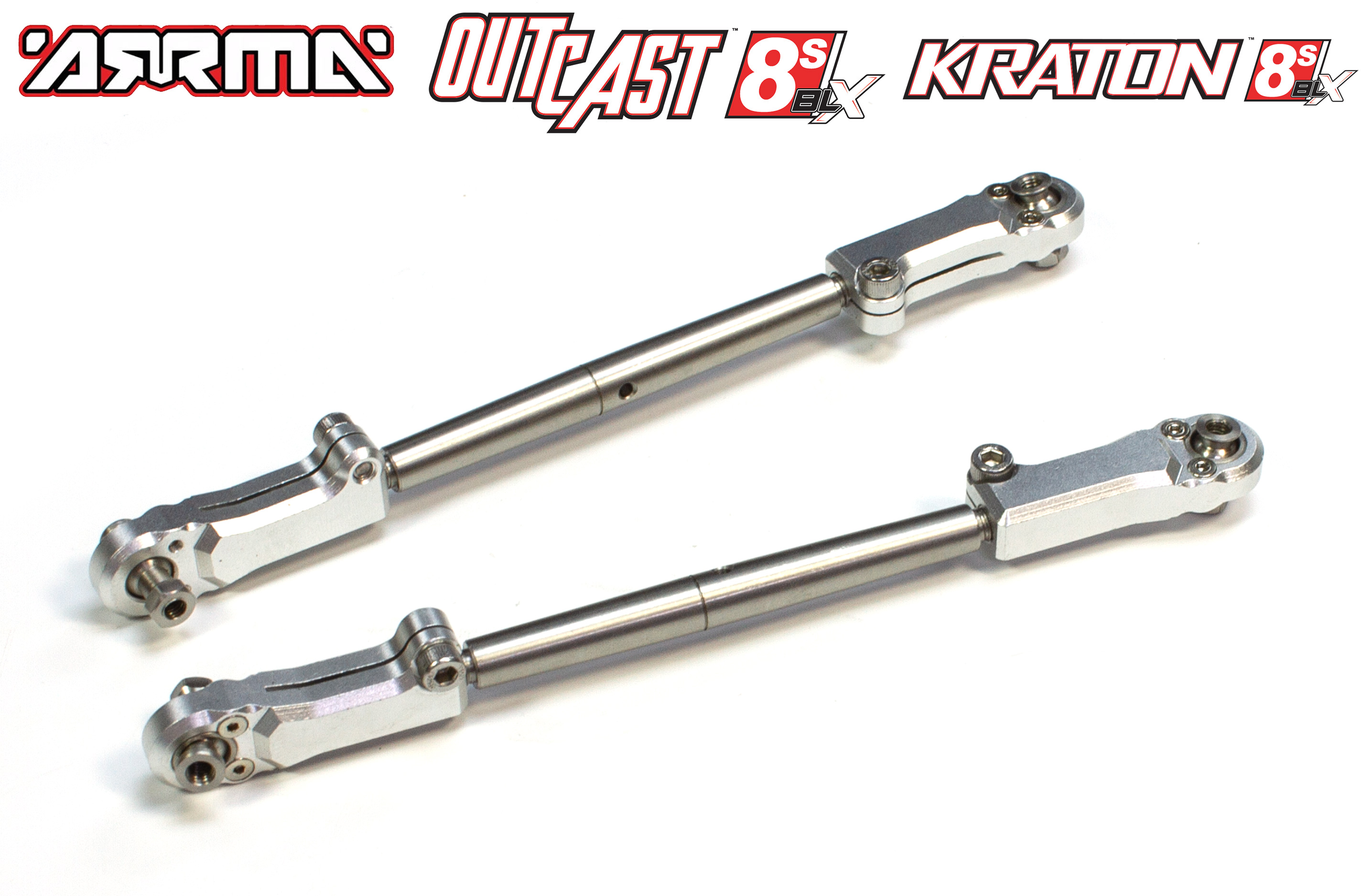 AKX162 GPM all-metal steering rods for Arrma Kraton / Outcast 8S