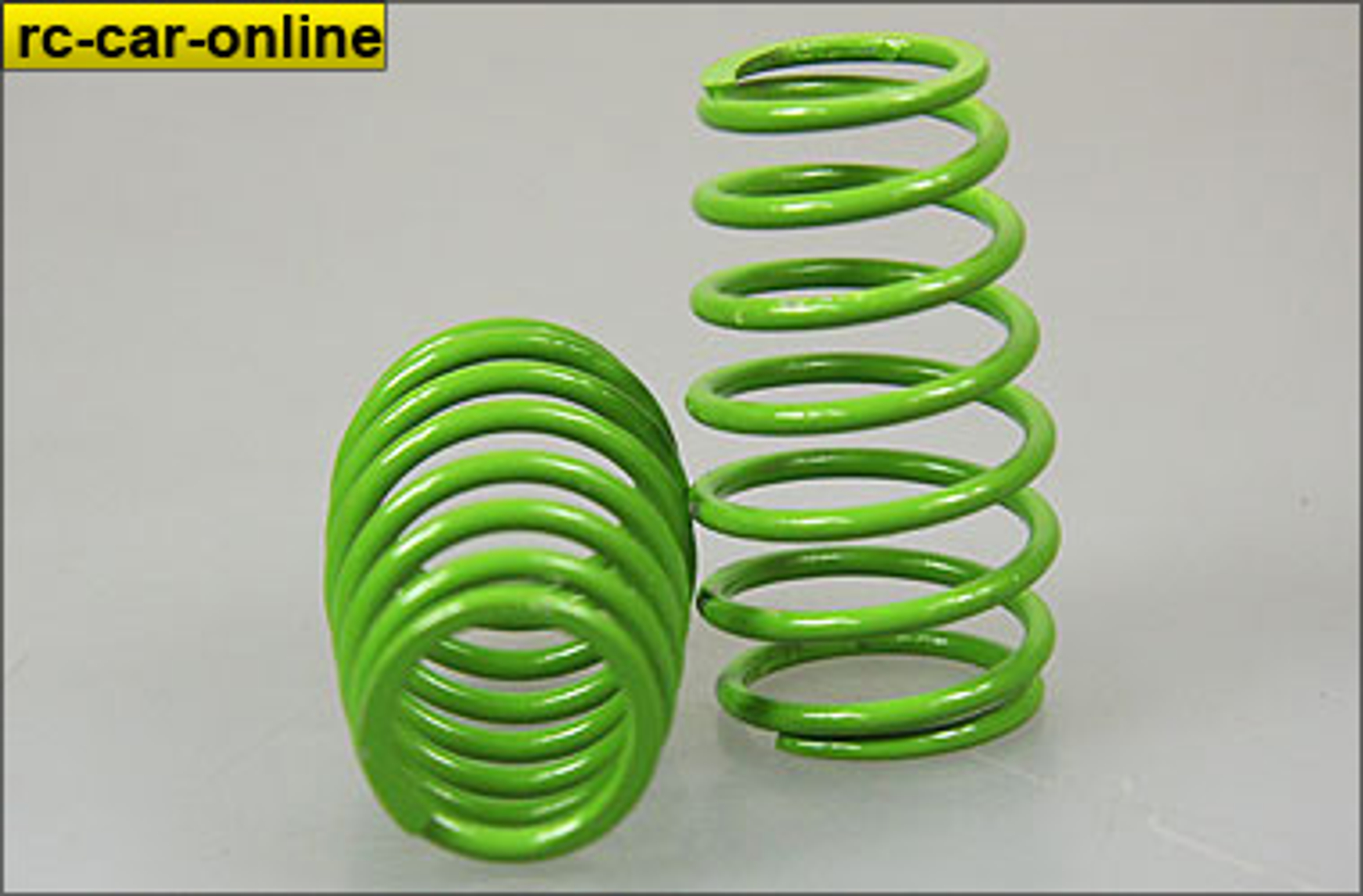y0453 HT Cask shaped springs for Mecatech Klick-Shocks and Big Bore, green 2,5 mm