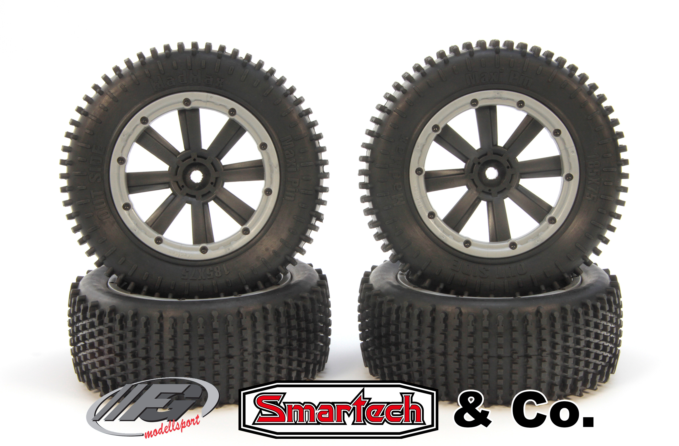 y1445/01 MadMax MAXI PIN tires for FG/Smartech & Co (18mm wheel square) Offer