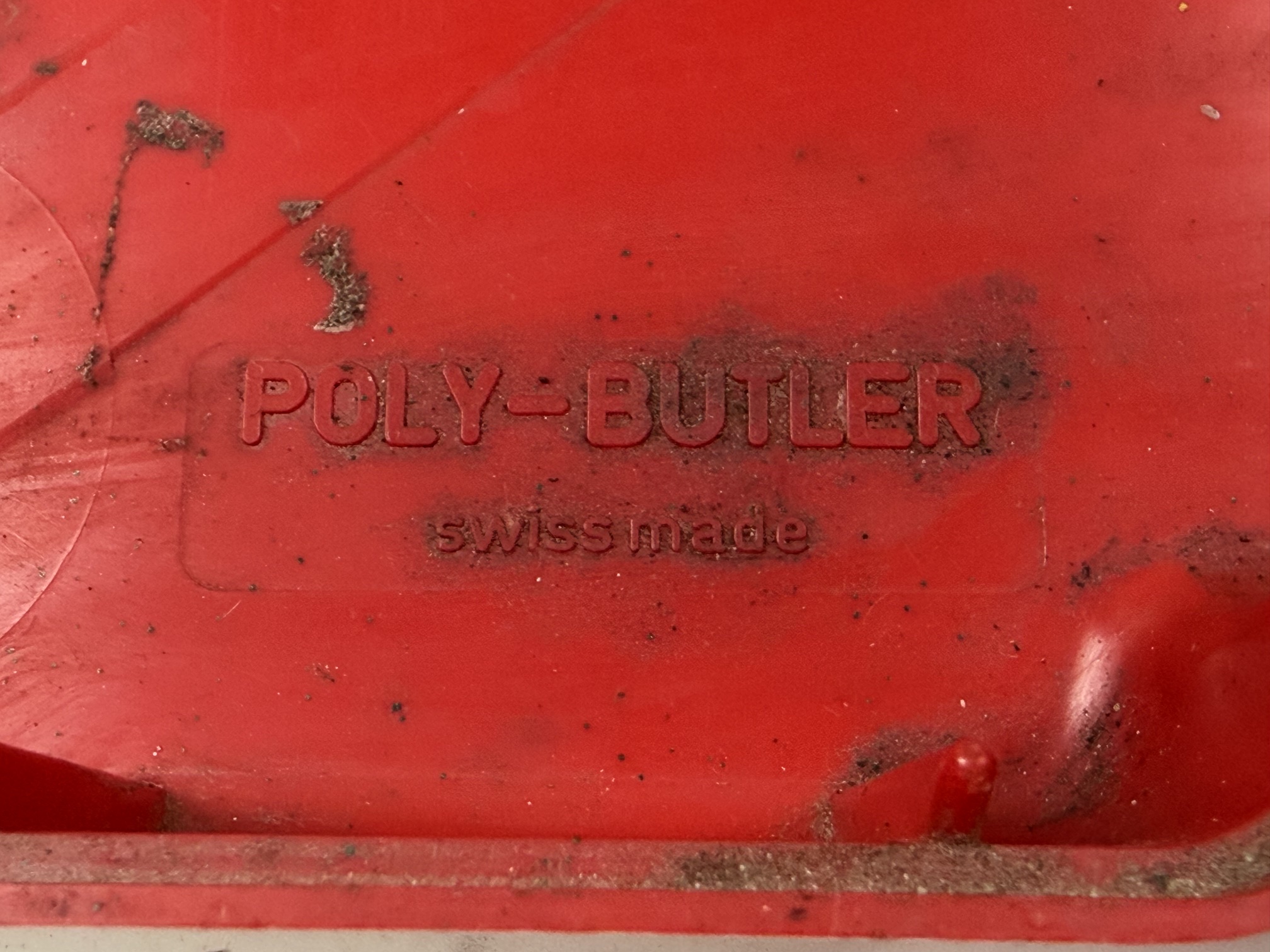 y559 Roter Poly Butler groß, 8 Schubladen, gebraucht