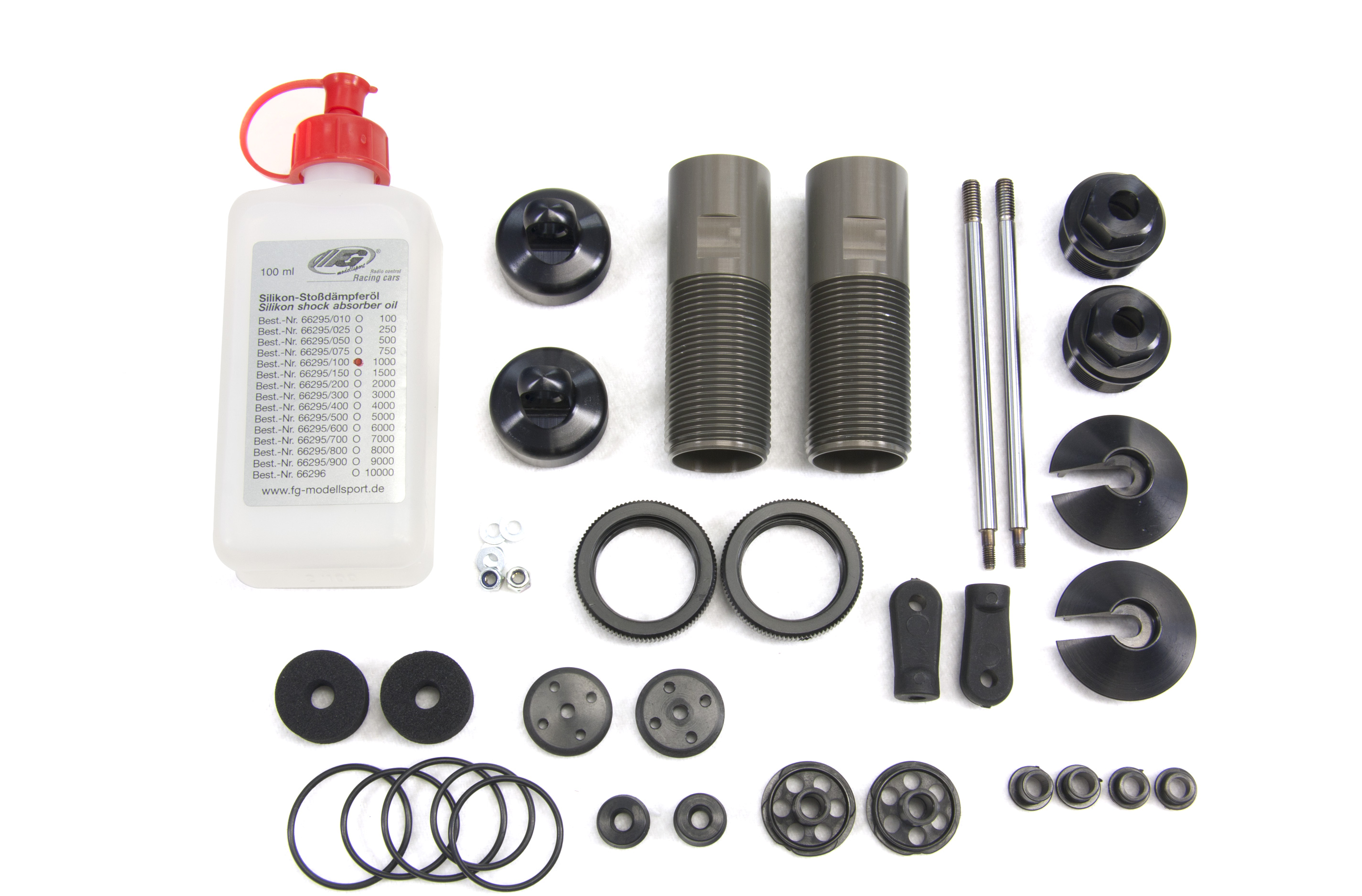 67330 FG Aluminium shock absorber short, Ø24x168mm Leopard 2WD/4WD 67330 FG Aluminium shock absorber short, Ø24x168mm Leopard 2WD/4WD