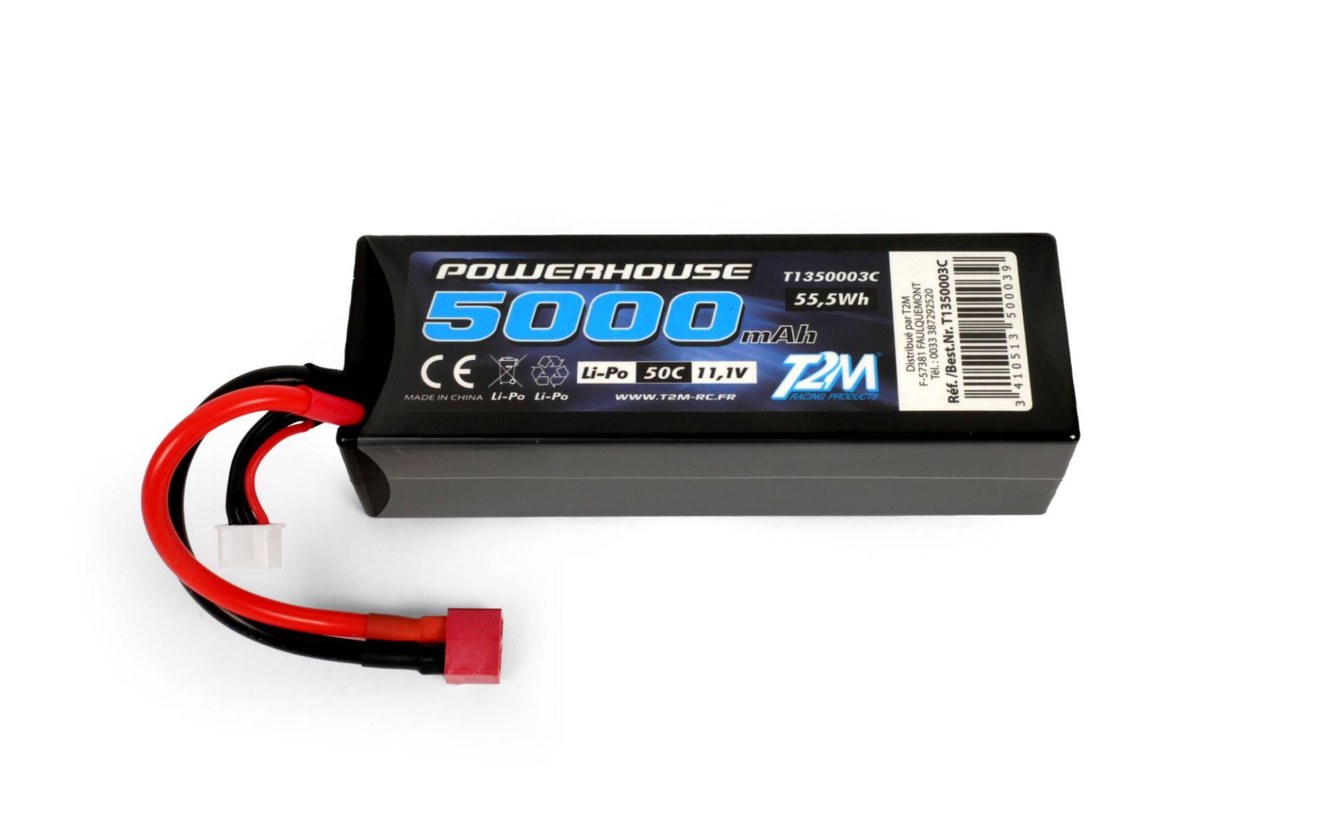 1x LiPo 3S 5000mAh 50C