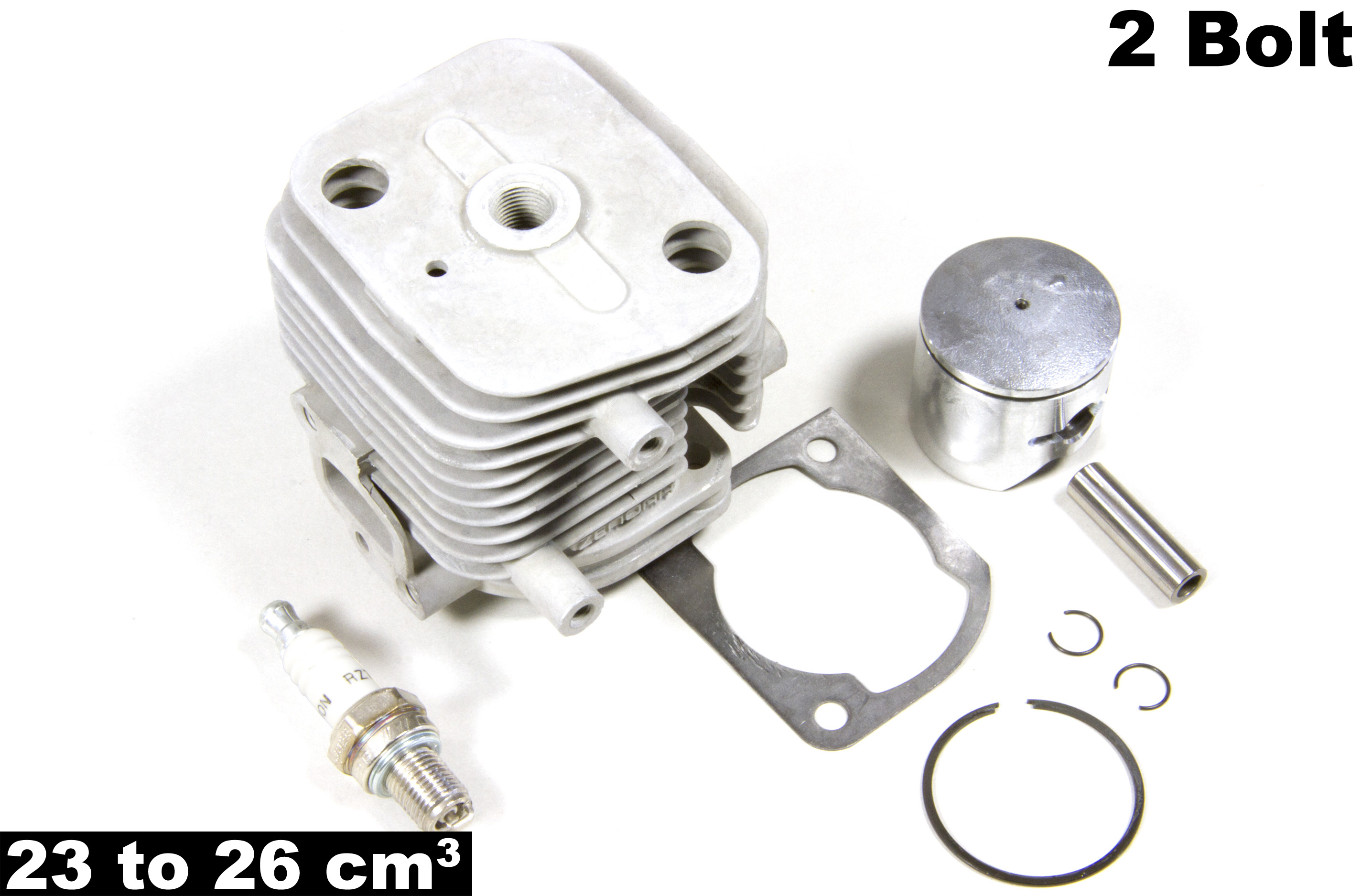 7385 FG Original Zenoah 2 Bolt  Big Bore Umbausatz, incl. Kerze von 23 auf 26 cm³ für den G230 7385 FG Original Zenoah 2 Bolt  Big Bore Umbausatz, incl. Kerze von 23 auf 26 cm³ für den G230