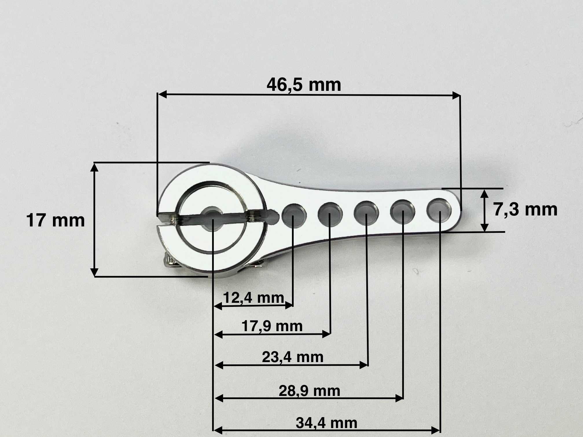 y2006/02 single-sided split aluminium servo arm 17 teeth, 1 pc. y2006/02 single-sided split aluminium servo arm 17 teeth, 1 pc.