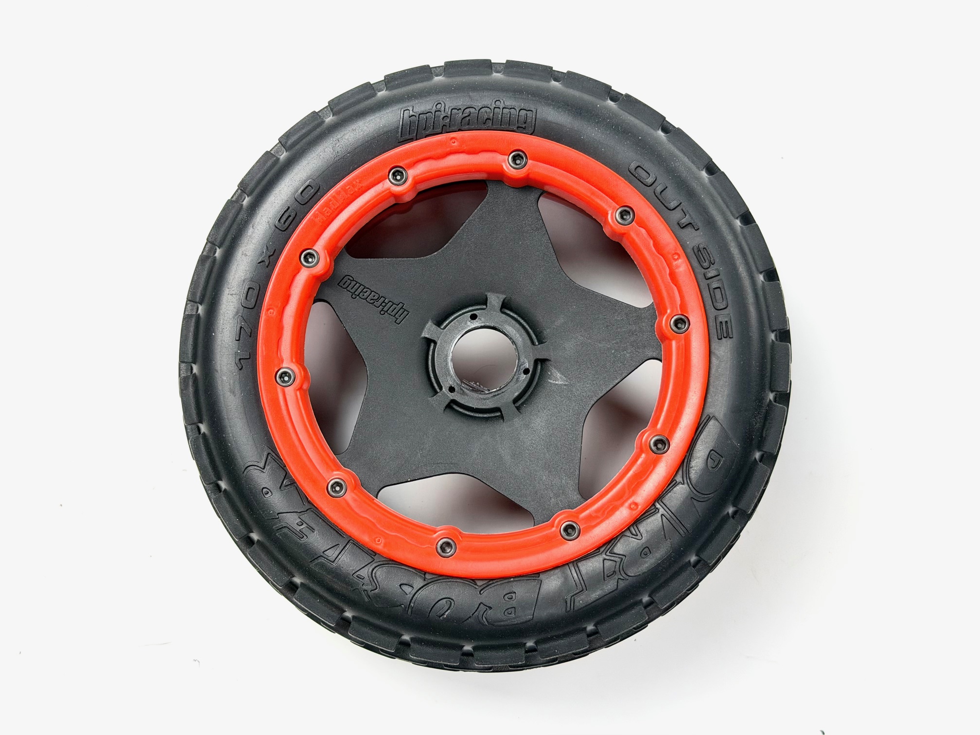 4831/01 HPI Dirt Buster 170x60 mit HPI Felgen für HPI Baja 5B, Carson Wild GP Attack und Co. (24mm 6-Kant) 1 Paar Set