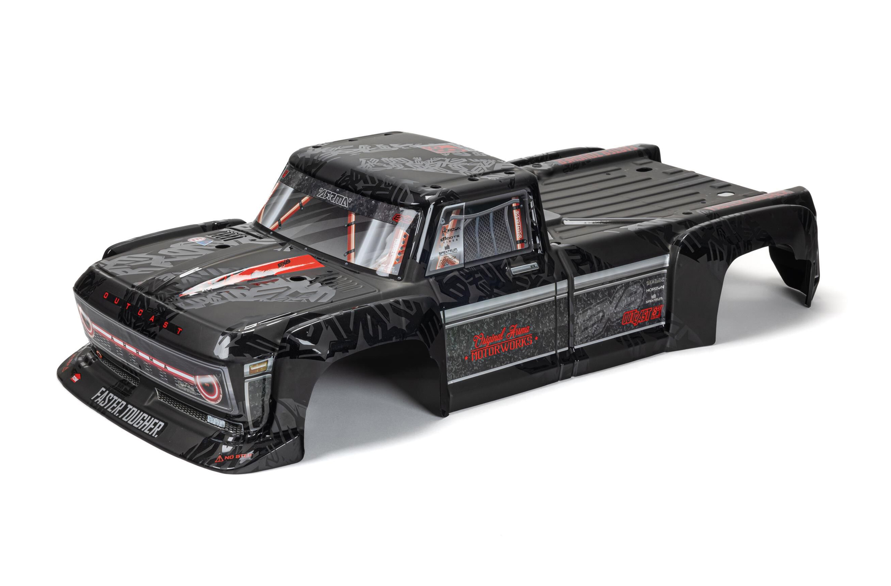 ARA409012 Arrma 1/5 OUTCAST 8S Painted Decaled Trimmed Body Black ARA409012 Arrma 1/5 OUTCAST 8S Painted Decaled Trimmed Body Black