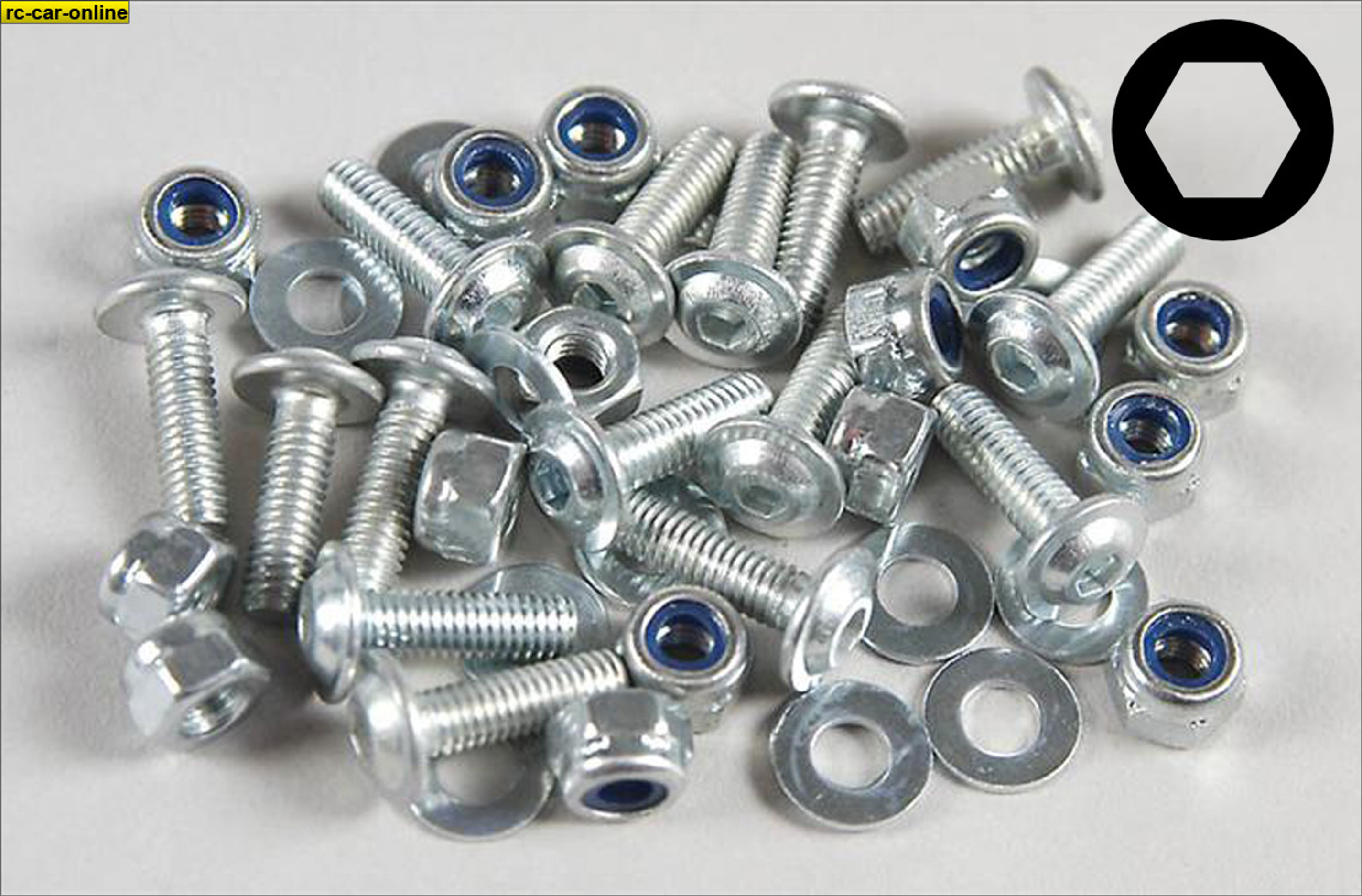 7058 FG Body screws with stop nuts, 15 pieces 7058 FG Body screws with stop nuts, 15 pieces