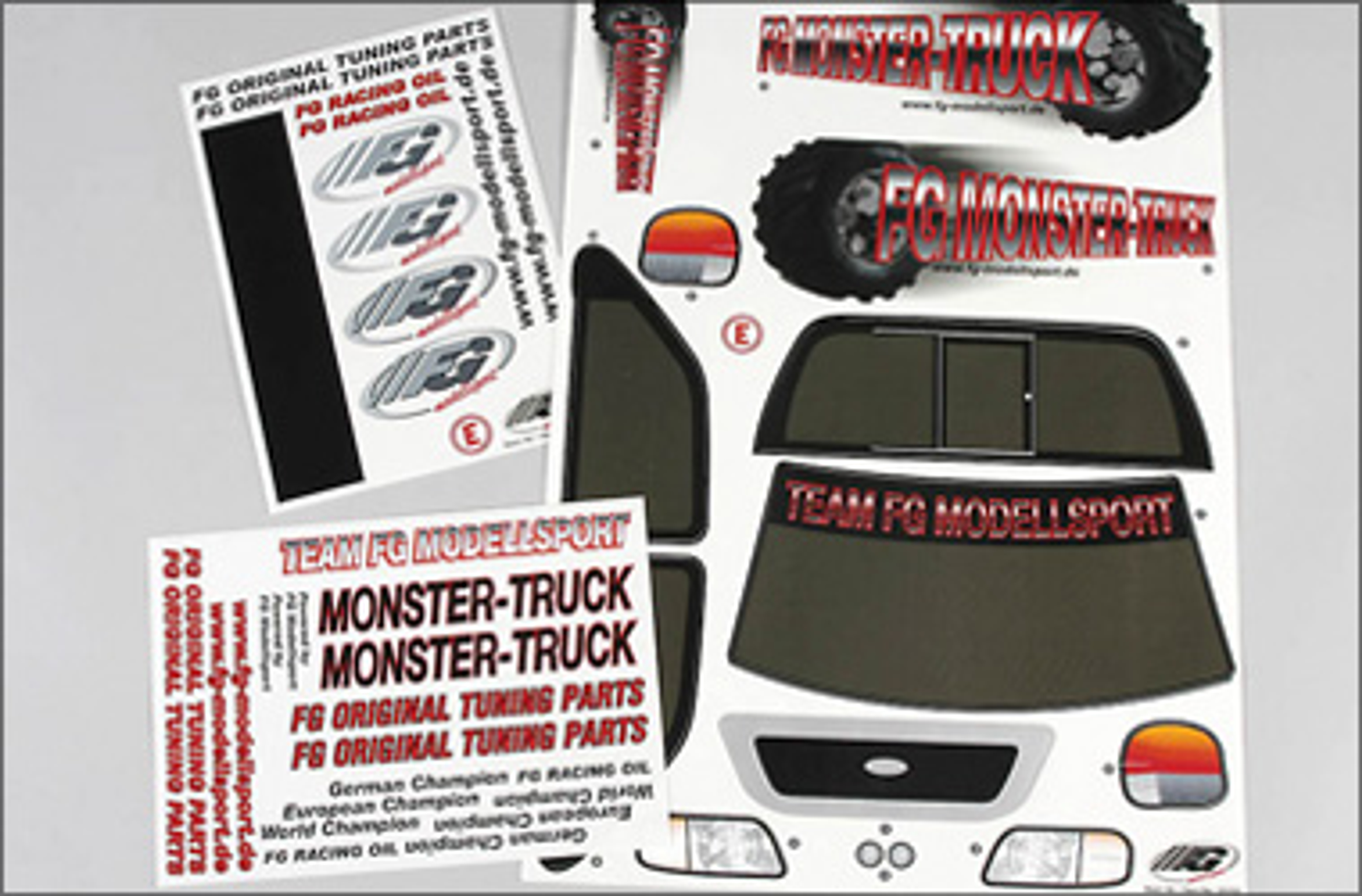 20155 FG Fahrzeug-Dekorbogen Monster / Stadium / Street Truck, Set 20155 FG Fahrzeug-Dekorbogen Monster / Stadium / Street Truck, Set