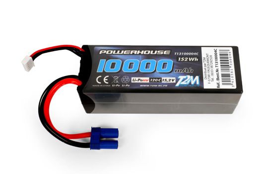 2x LiPo 4S 10000mAh 120C EC5