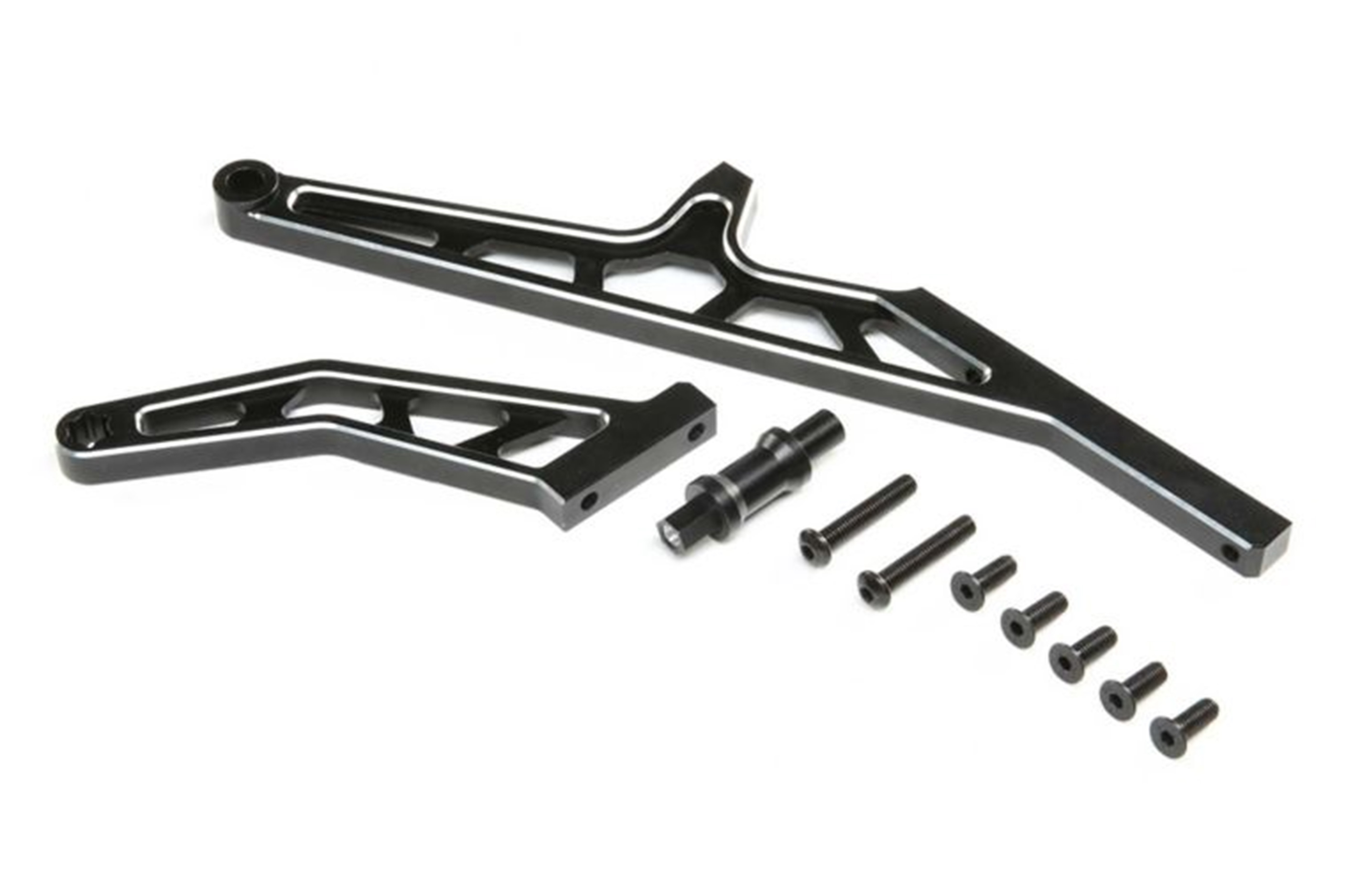 LOS351015 Losi Chassis Brace Set, Rear, Aluminum, Black, DBXL-E 2.0 LOS351015 Losi Chassis Brace Set, Rear, Aluminum, Black, DBXL-E 2.0