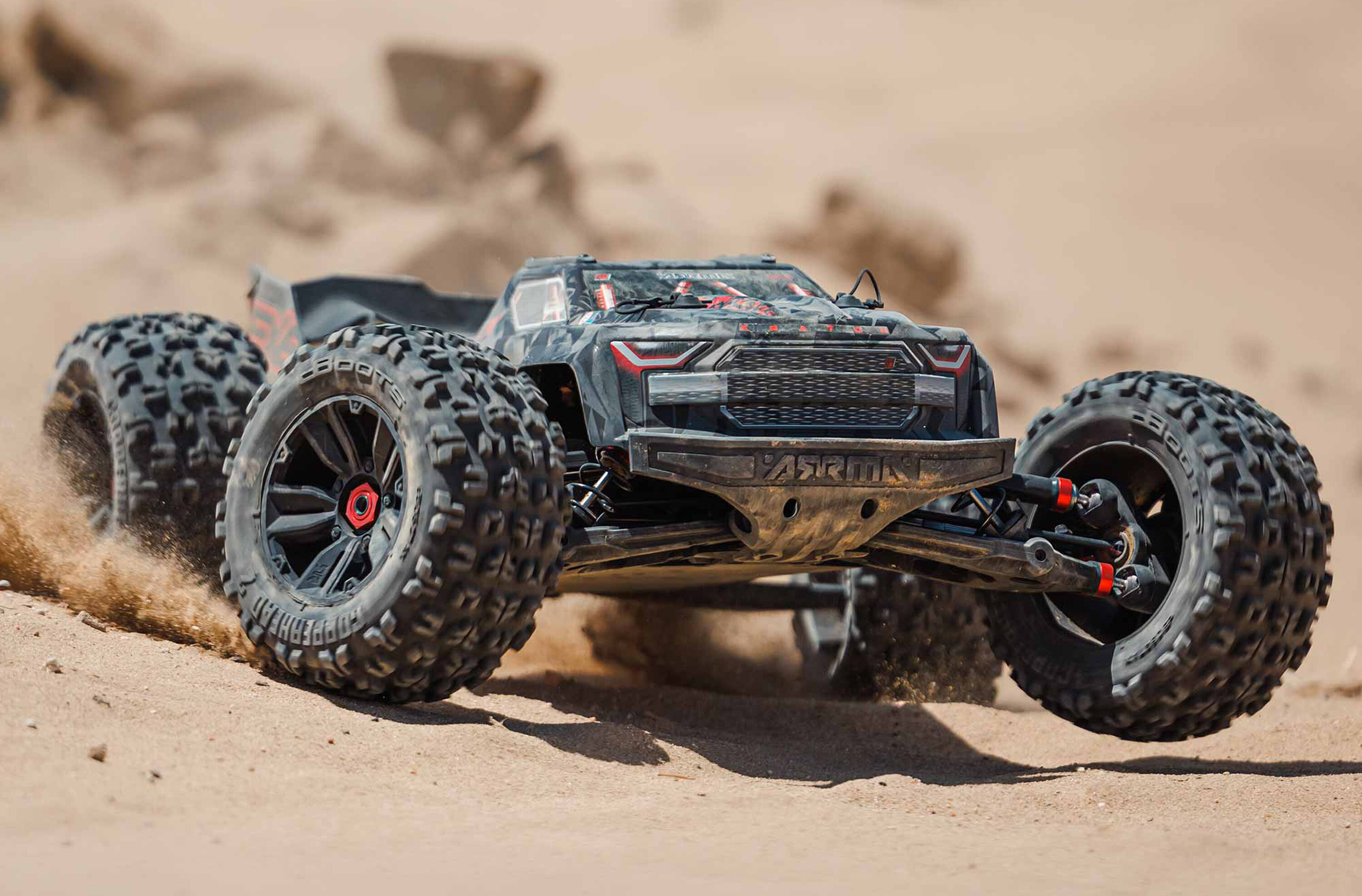 ARA5808V2T1 1/5 KRATON 4X4 8S BLX EXB Brushless Monster Truck RTR, Black incl. 2x 5000 4S Batteries and Car Bag ARA5808V2T1 1/5 KRATON 4X4 8S BLX EXB Brushless Monster Truck RTR, Black incl. 2x 5000 4S Batteries and Car Bag