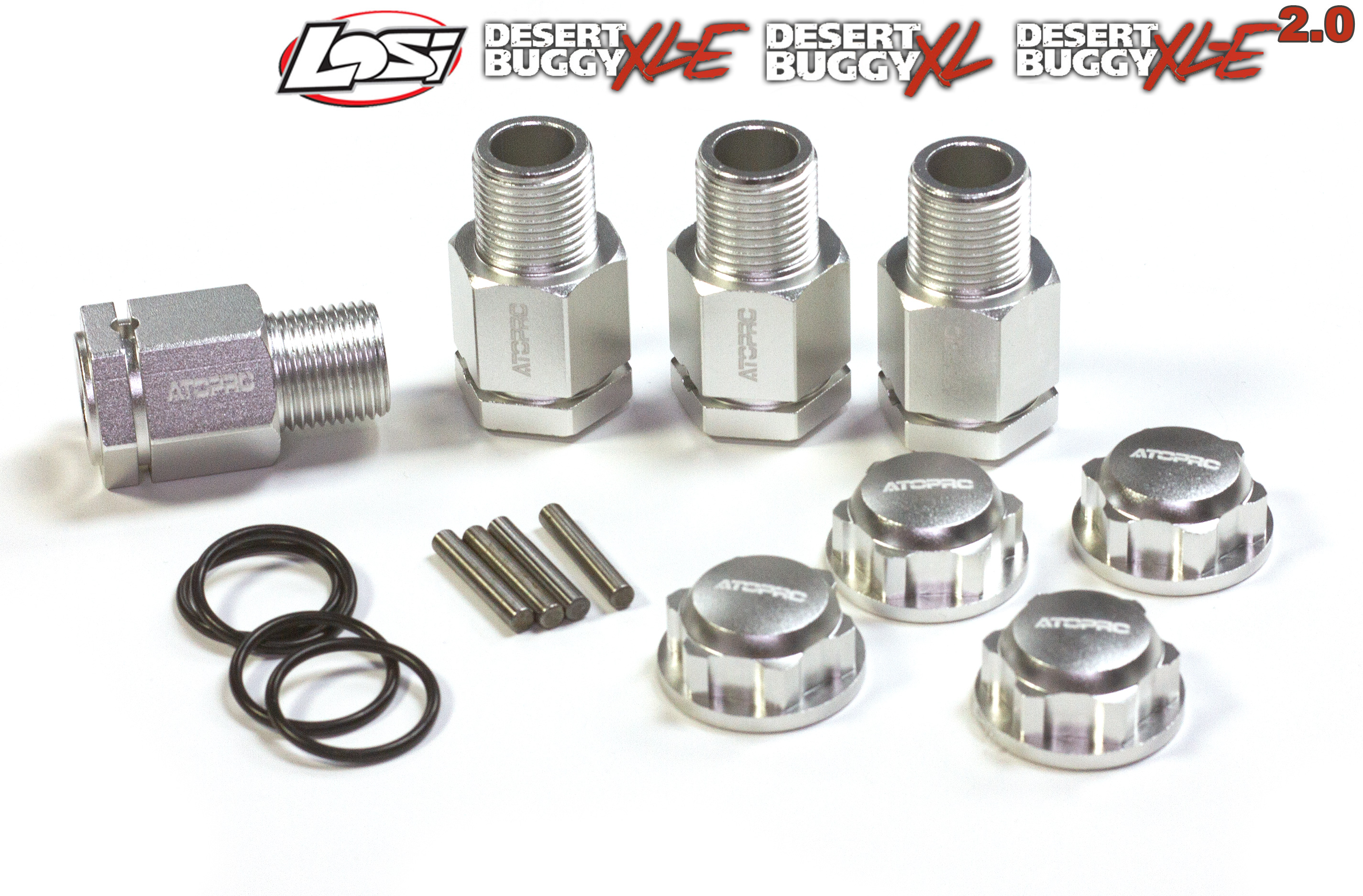 DBXL024 ATOP Aluminum axle extenders all Losi DBXL / DBXL-E / 2.0 / MTXL, with closed nuts DBXL024 ATOP Aluminum axle extenders all Losi DBXL / DBXL-E / 2.0 / MTXL, with closed nuts