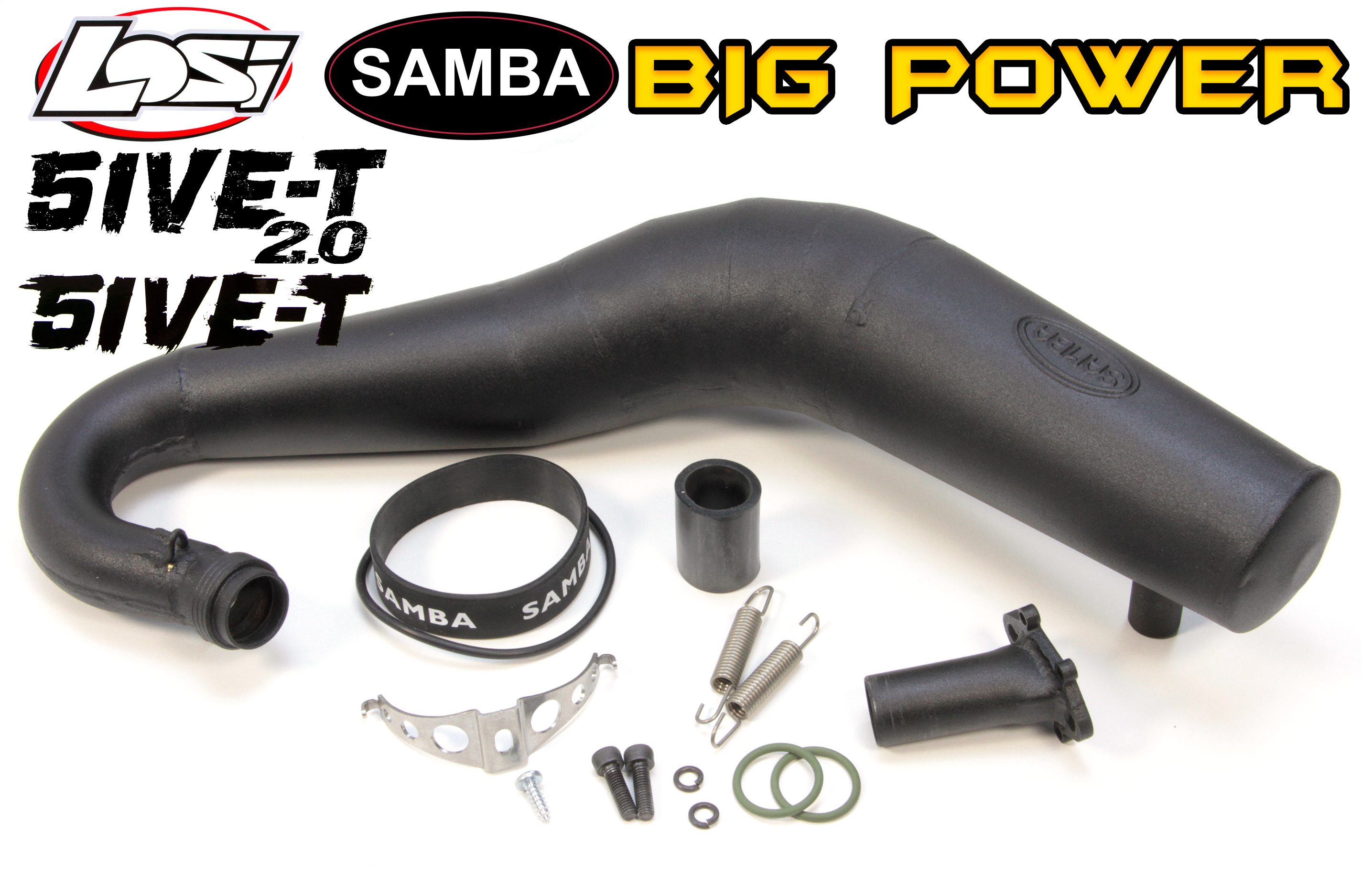 4822 Samba BIG POWER Tuning Resonanzrohr für Losi 5ive-T/2.0 bis 32 cm³