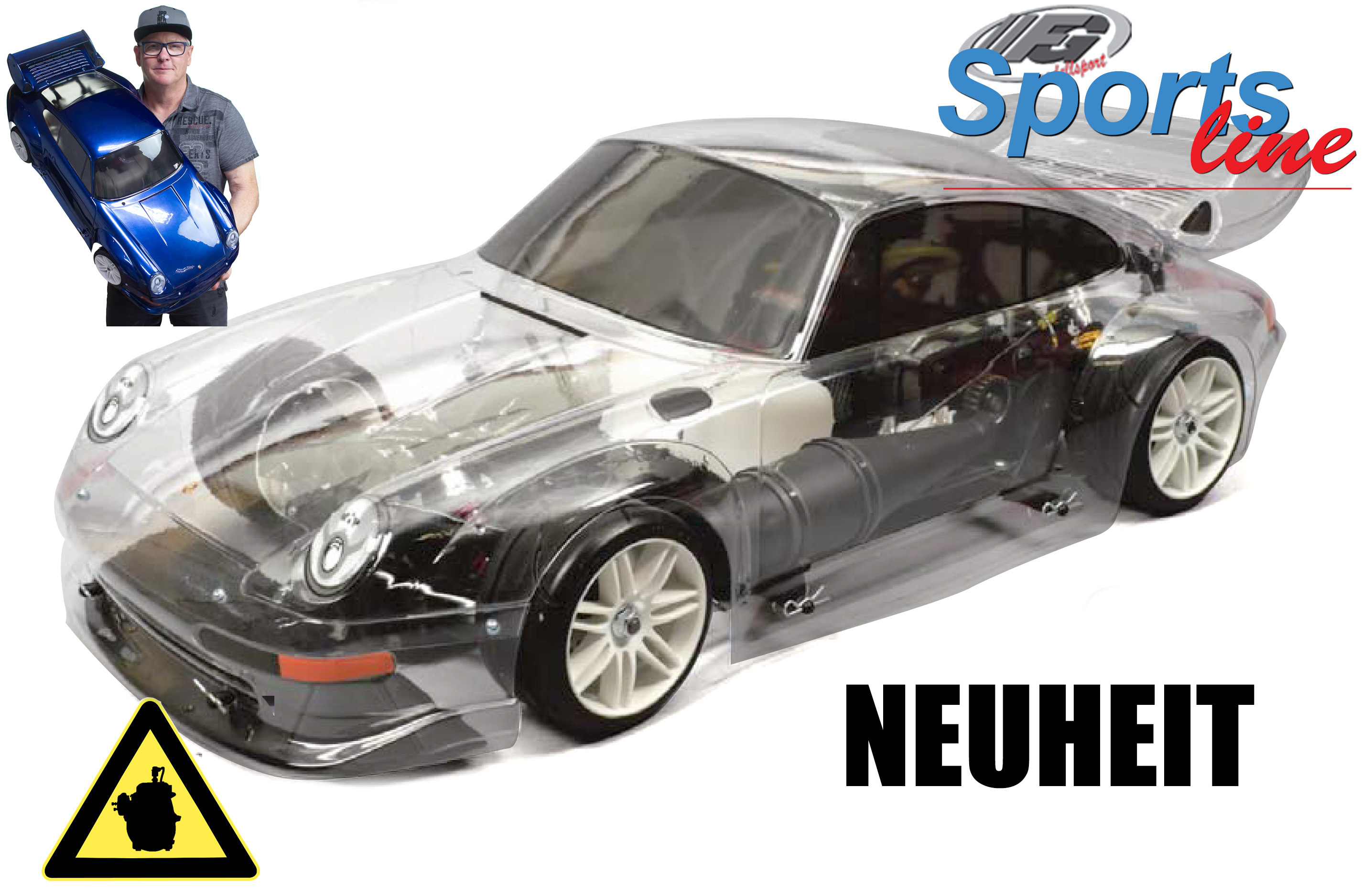 FG Sportsline 2WD-465 with Porsche GT2 body shell, 23cm³ Engine