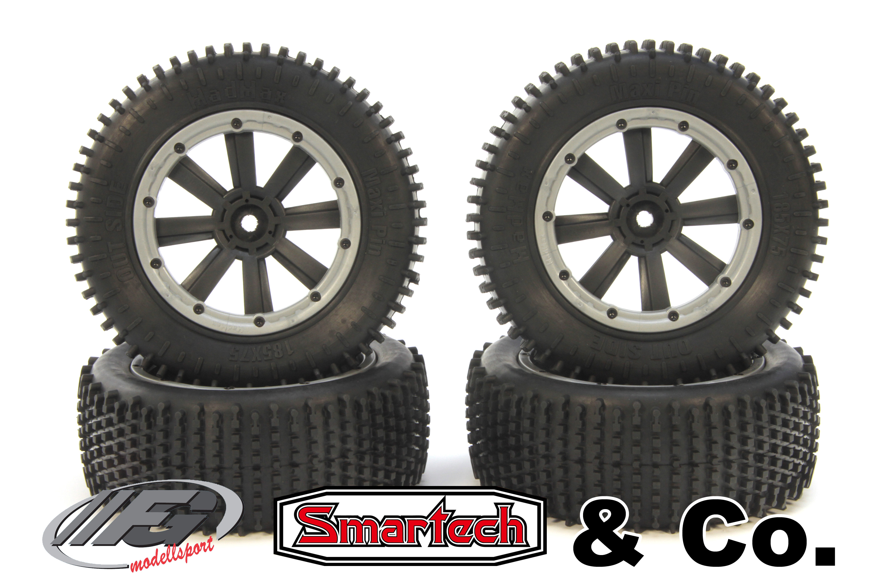 y1445/01 MadMax MAXI PIN tires for FG/Smartech & Co (18mm wheel square)