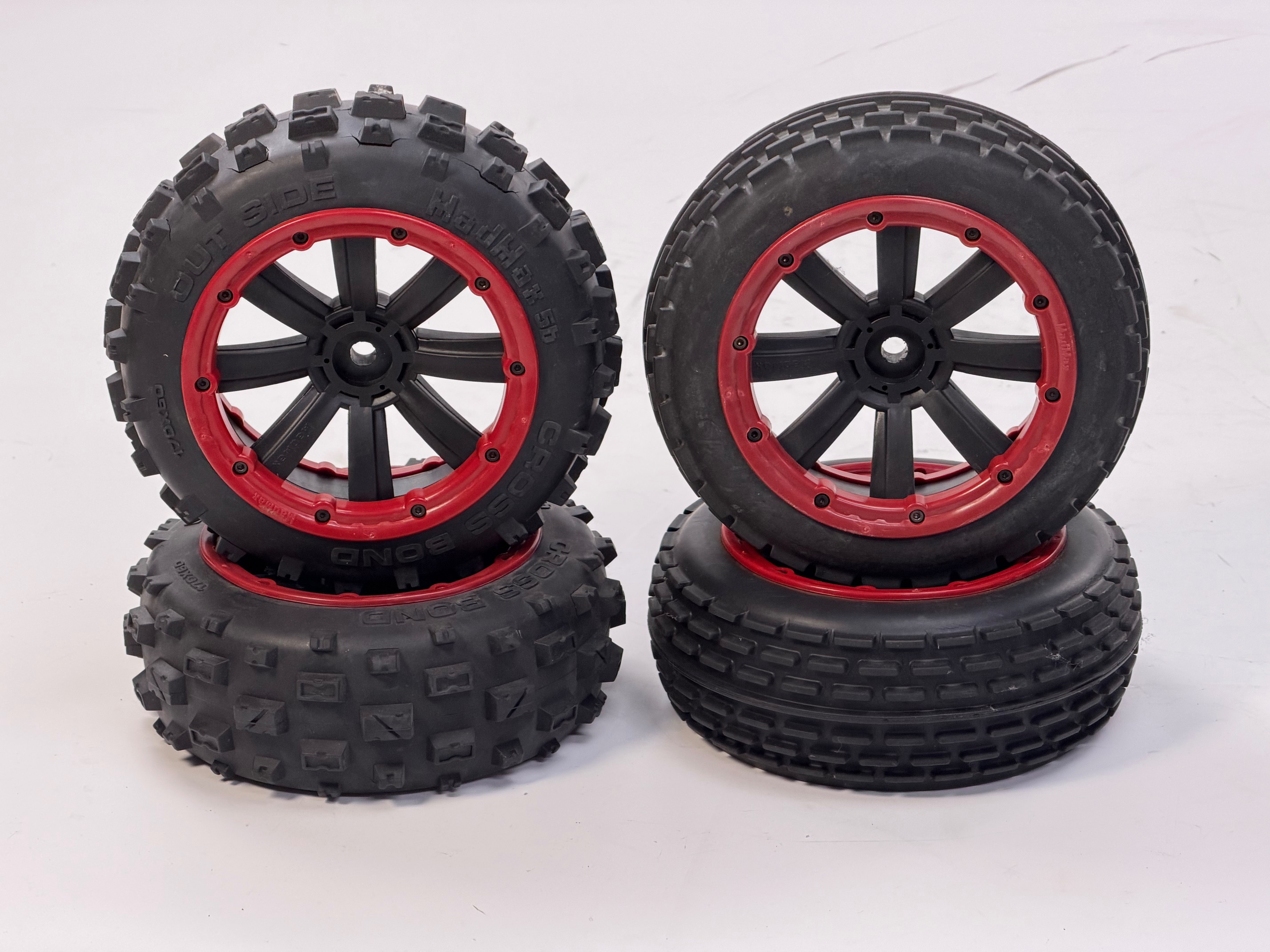 y155 Mad Max Reifen Kombi Front GPM Ultragrip/Cross Bond 60mm+Felge 18mm 4-Kant, gebraucht, 2 Paar