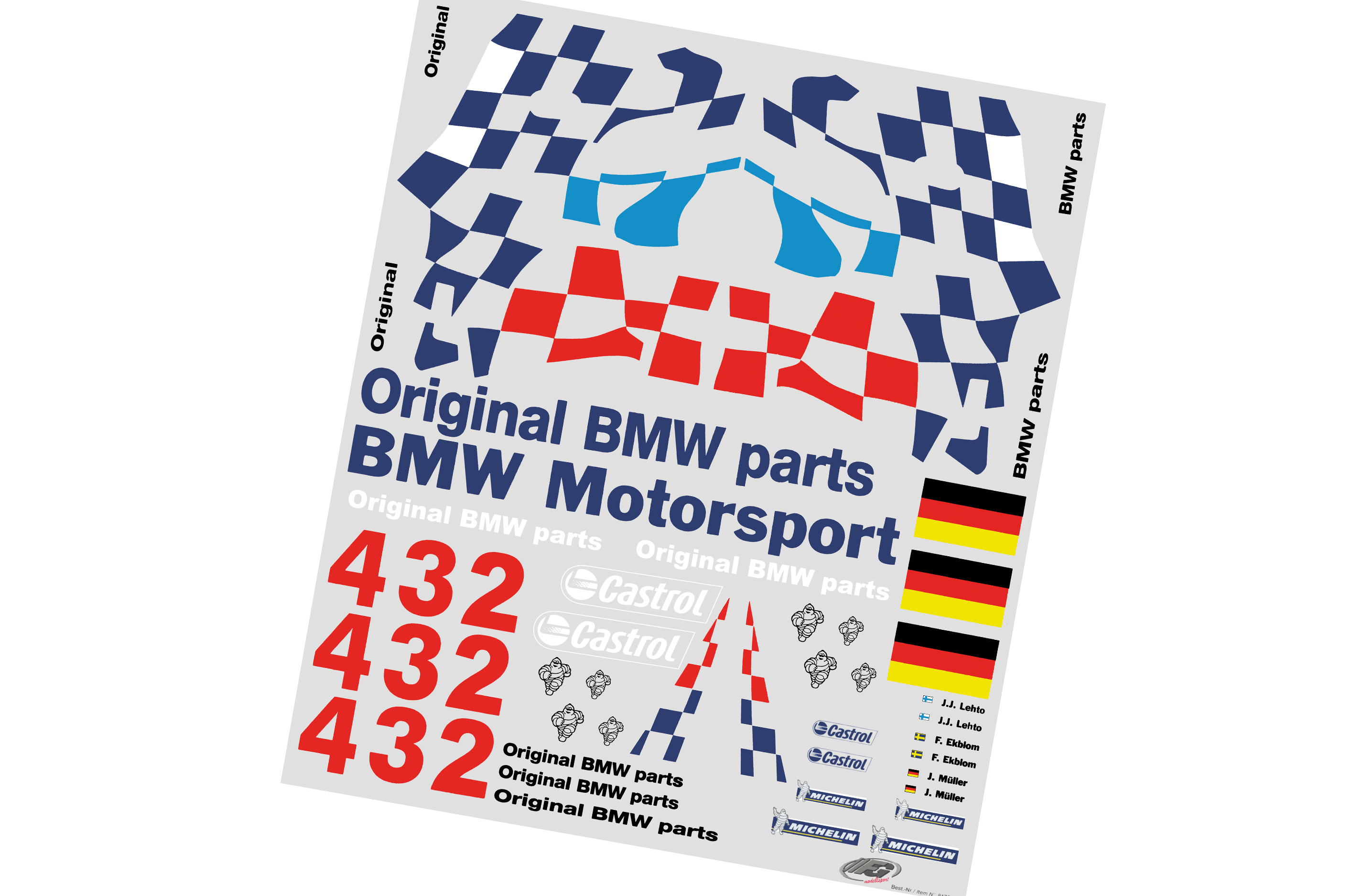 8170 FG Team decals BMW M3 GTR 8170 FG Team decals BMW M3 GTR