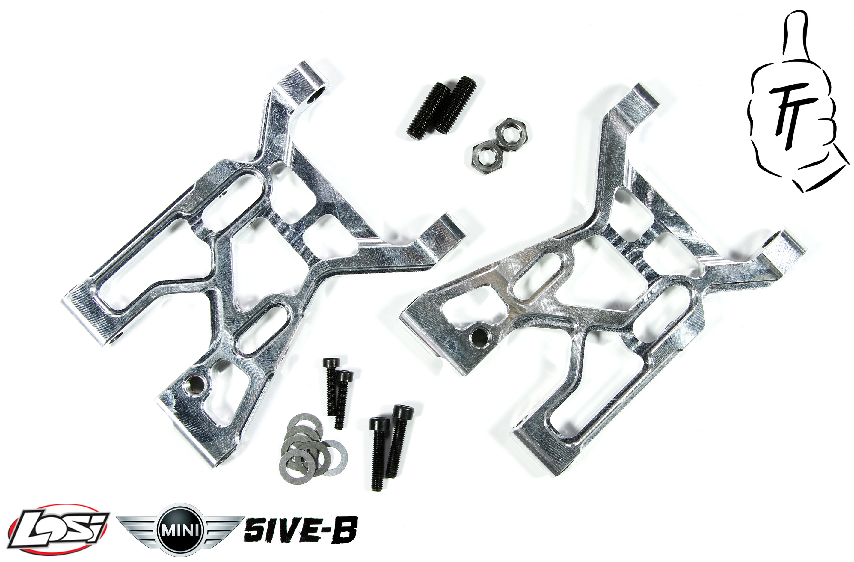 TT1001 Top Tuning Aluminum front a-arms Losi 5ive-B and Mini