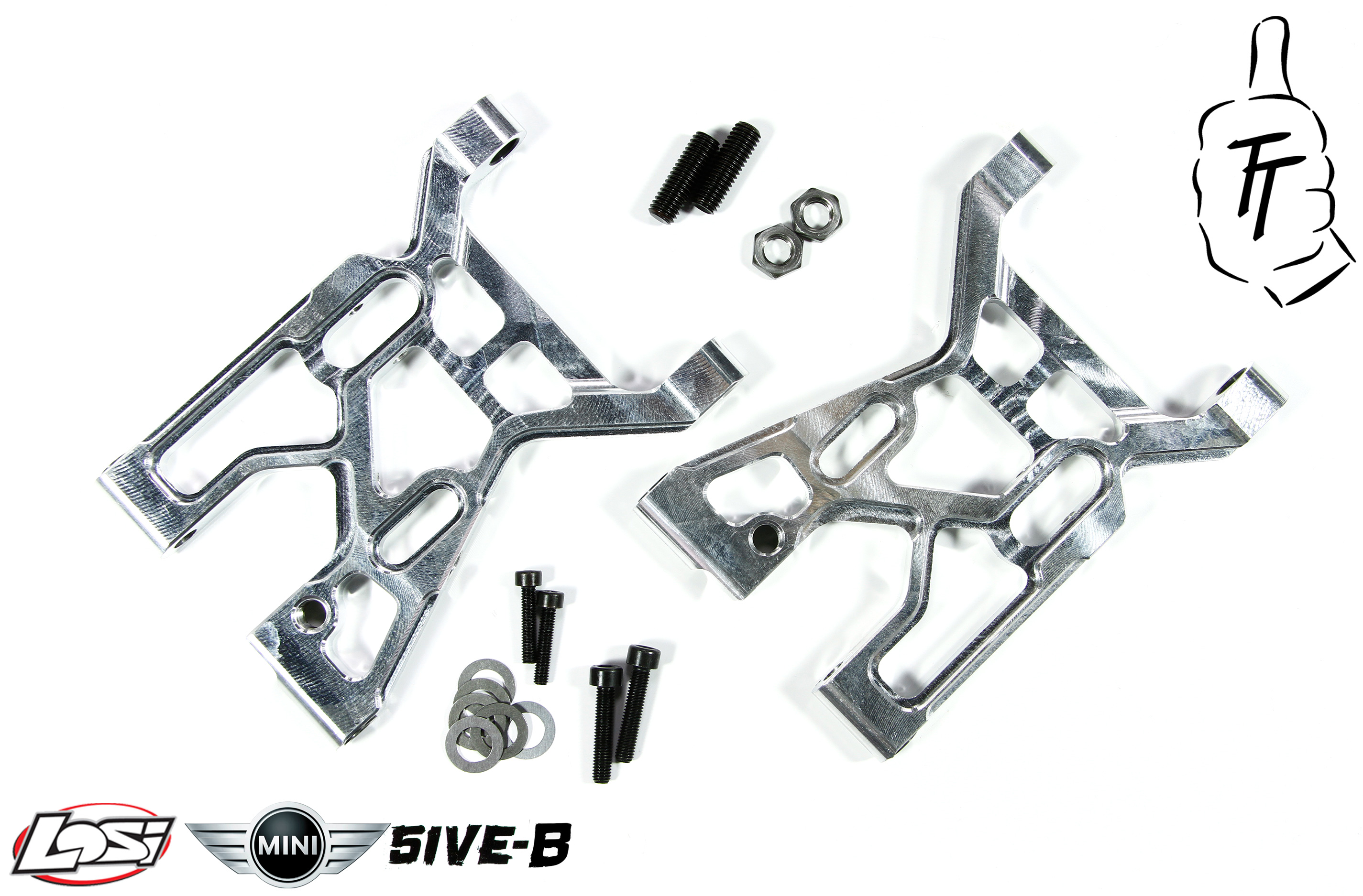 TT1001 Top Tuning Aluminum front a-arms Losi 5ive-B and Mini TT1001 Top Tuning Aluminum front a-arms Losi 5ive-B and Mini
