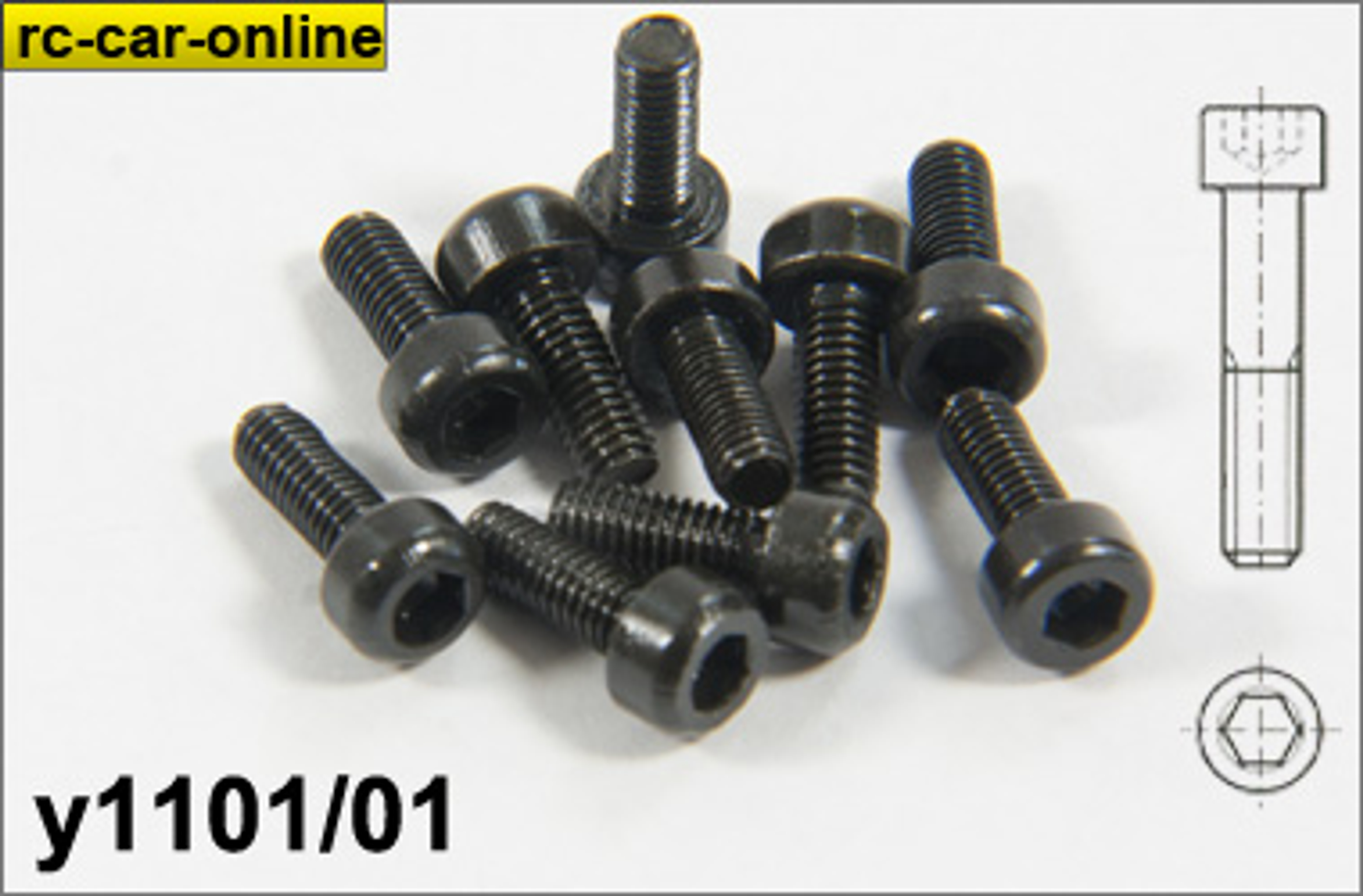 y1101 Servo horn mounting screws, 10 pcs