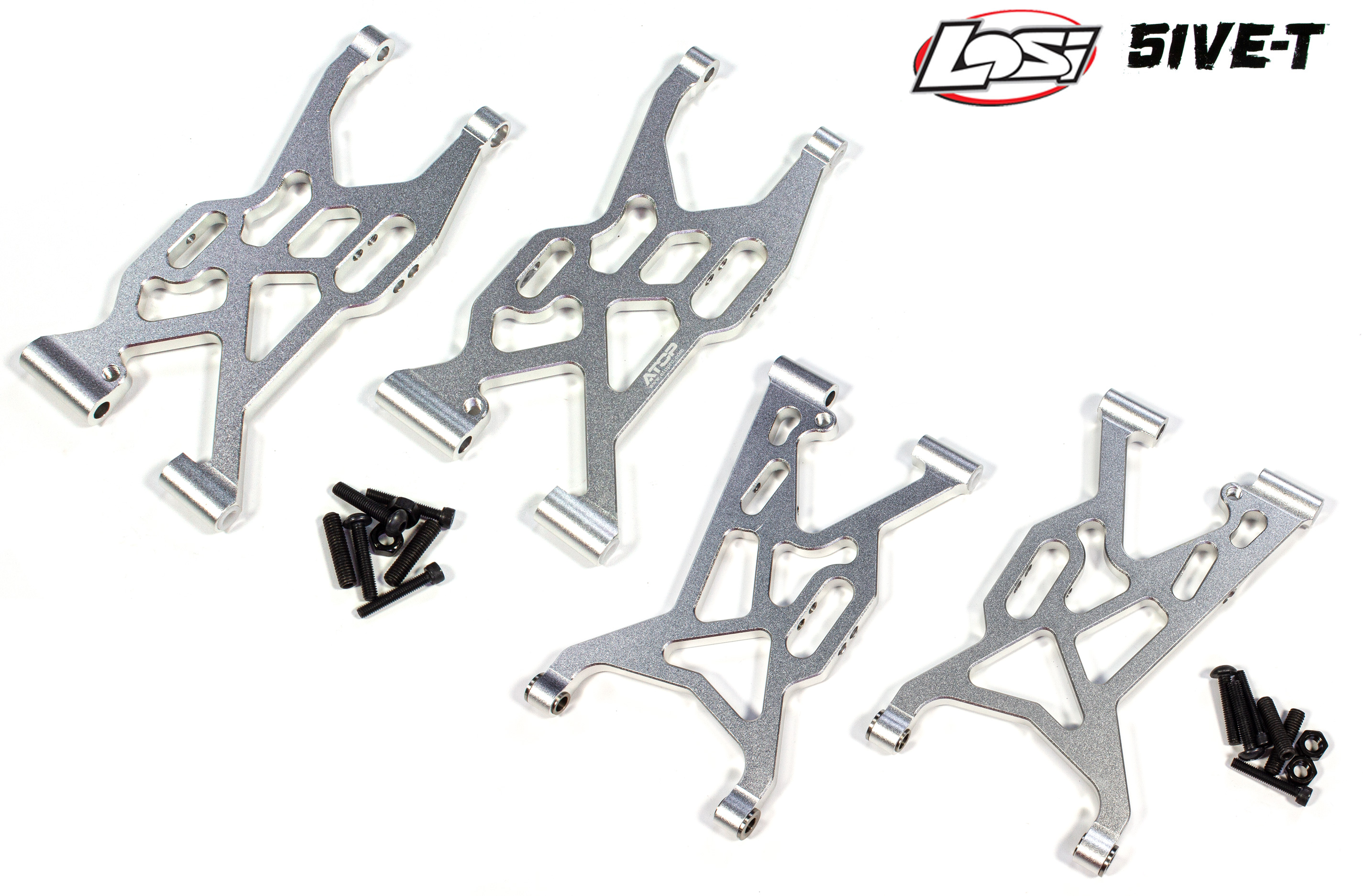 AT-5T023/024 ATOP  Aluminum a-arms front and rear Losi 5ive-T/2.0