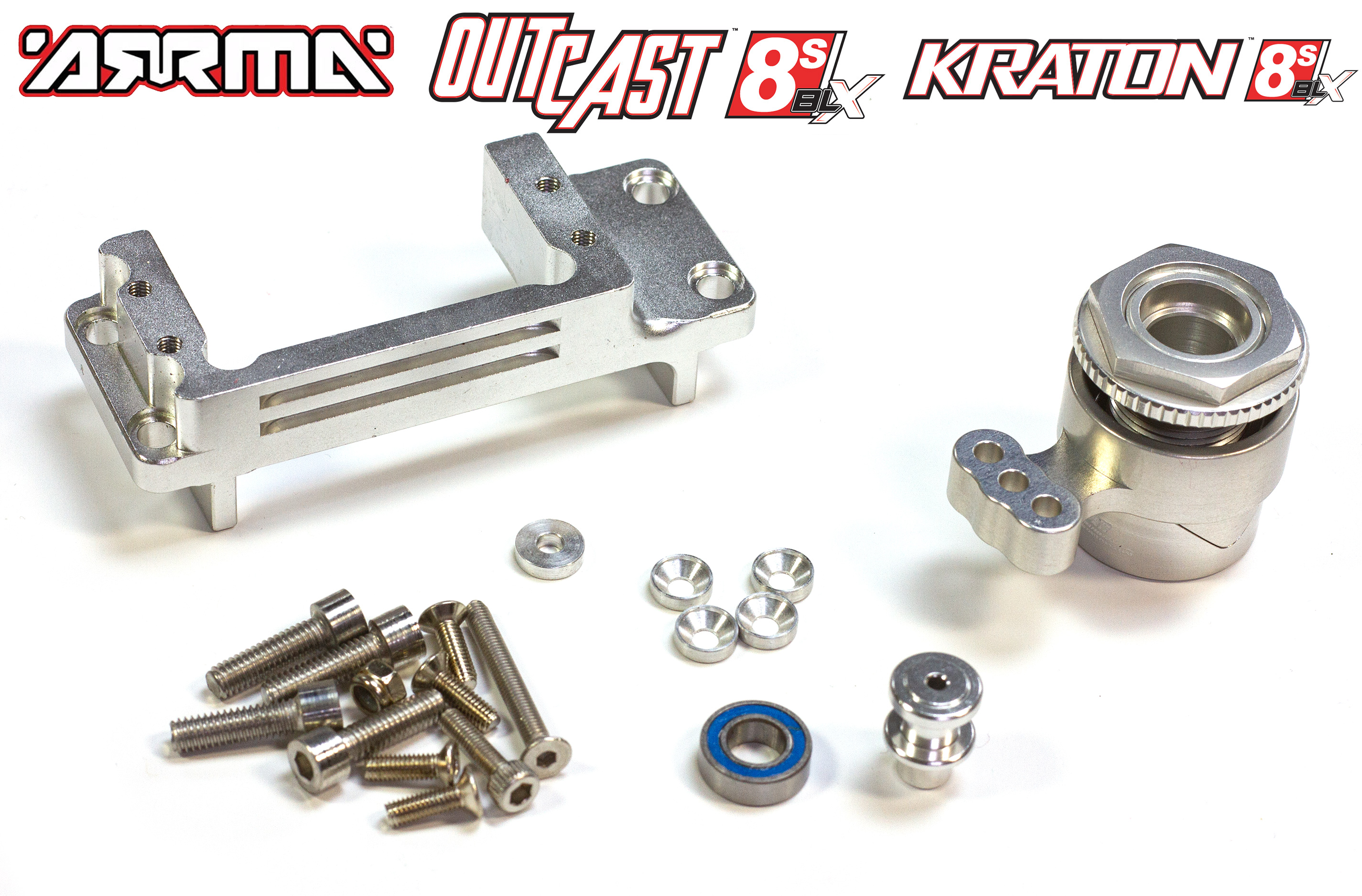 MAKX024N GPM Aluminium Servosaver mit eingebauter Feder, 25T, mit Servo-Adapterrahmen, Arrma Kraton / Outcast 8S MAKX024N GPM Aluminium Servosaver mit eingebauter Feder, 25T, mit Servo-Adapterrahmen, Arrma Kraton / Outcast 8S