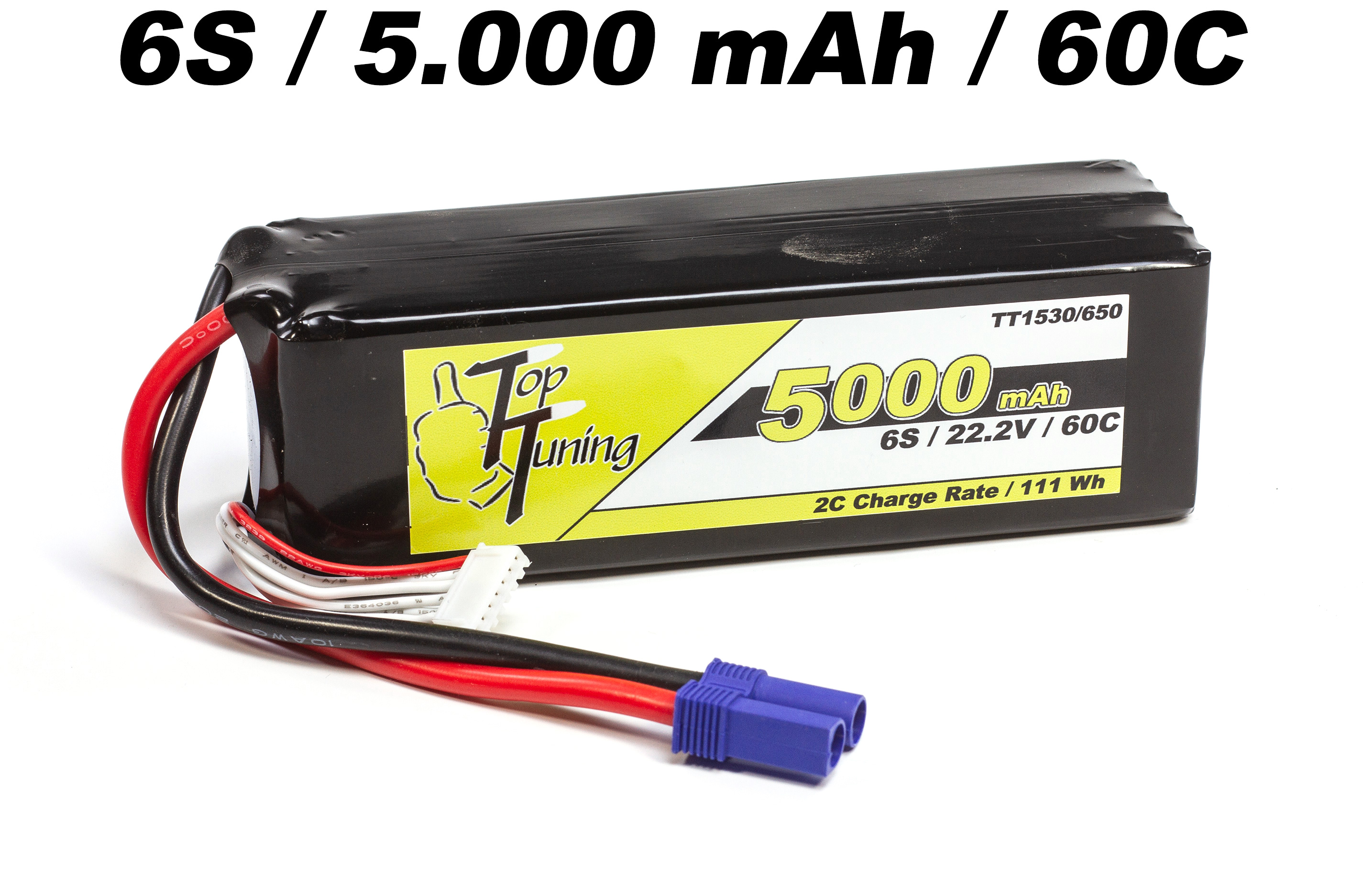 TT1530/650 Top Tuning 5000 mAh LiPo battery 6S, 22.2V 60C Offer TT1530/650 Top Tuning 5000 mAh LiPo battery 6S, 22.2V 60C Offer