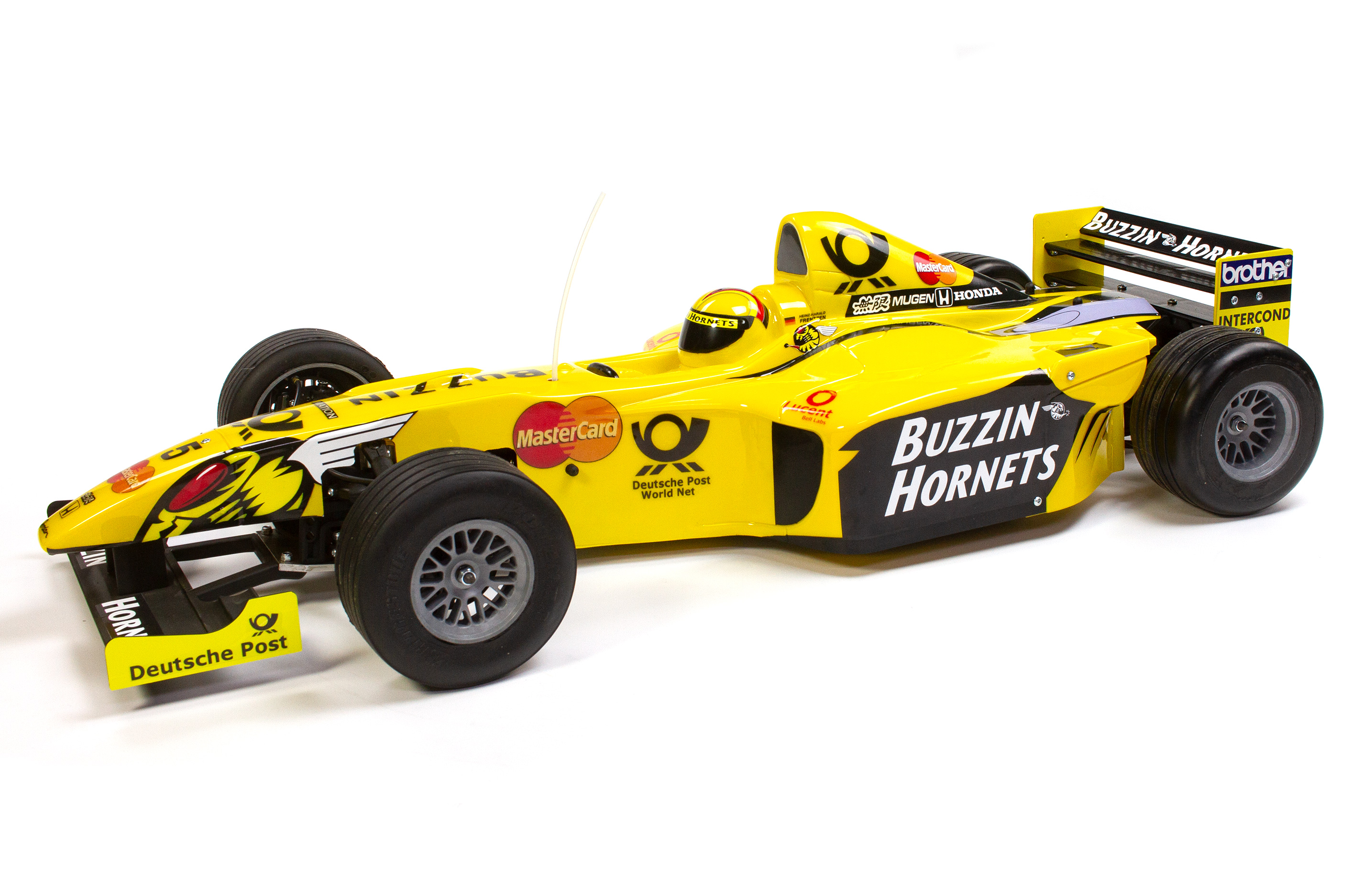 y1568/02 FG Formula 1 F2000 body shell with individual yellow  painting incl. rear wing and glued front spoiler single copy y1568/02 FG Formula 1 F2000 body shell with individual yellow  painting incl. rear wing and glued front spoiler single copy