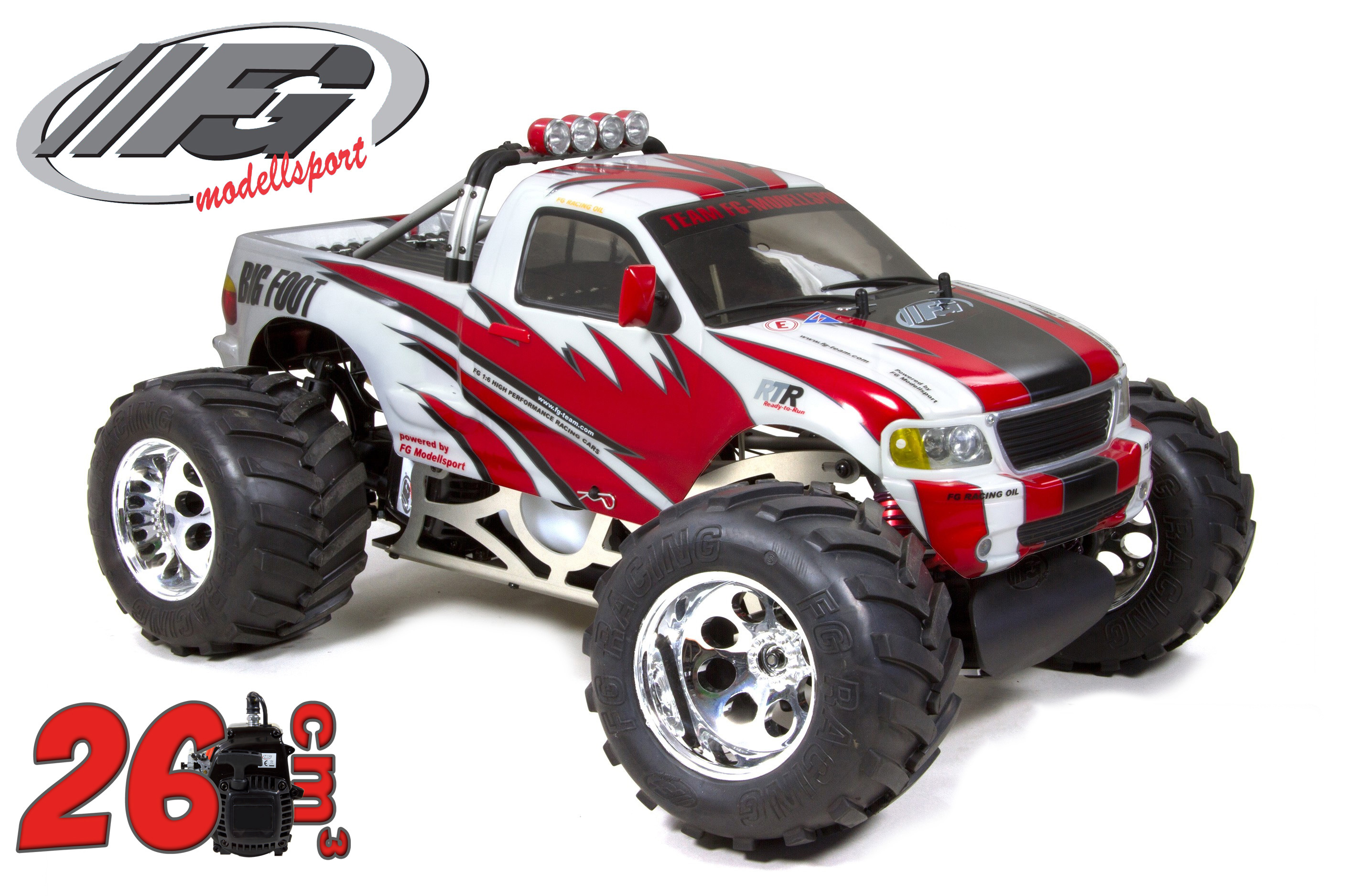 FG Monster Truck WB535 mit glasklarer Karosserie. FG Monster Truck WB535 mit glasklarer Karosserie.