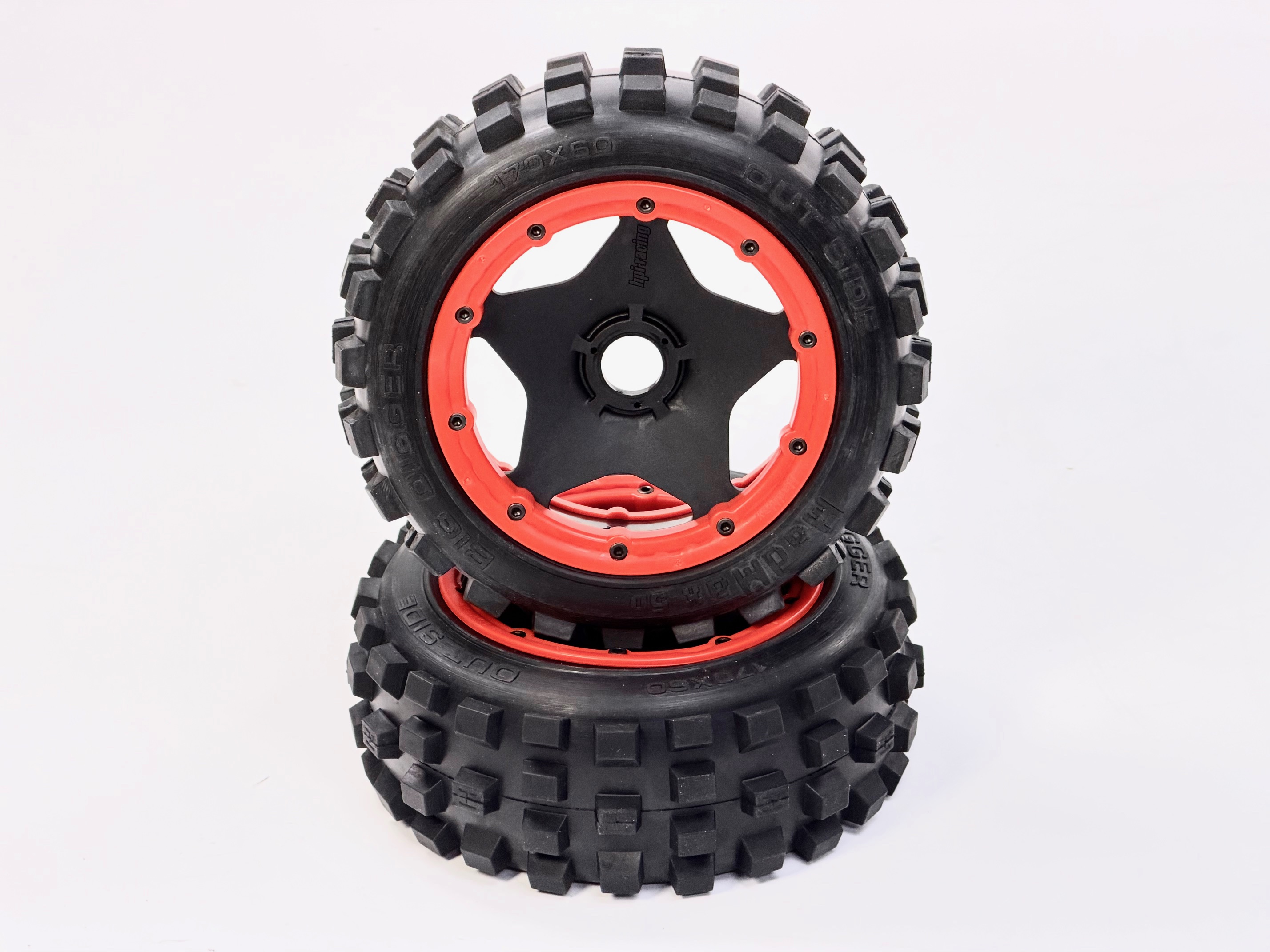 y1401/02 MadMax BIG DIGGER 170x60 Reifen für Losi, HPI, Carson & Co 24 mm 6-Kant HPI Felge, 1 Paar