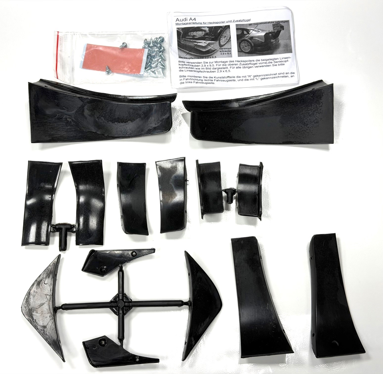 4152/02 FG Audi A4 DTM Windleitbleche Komplettset