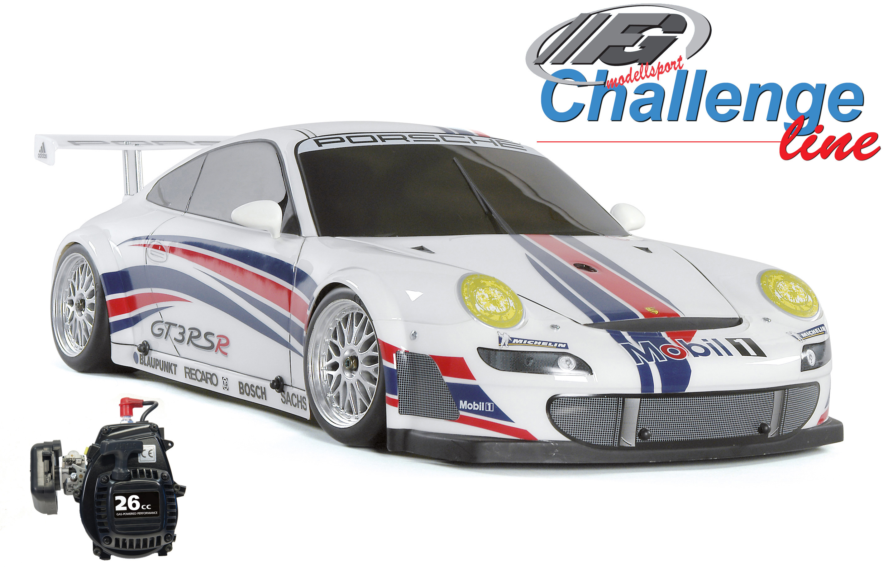 FG Challenge Line 510 Porsche GT3 RSR with 26 cm³ FG engine