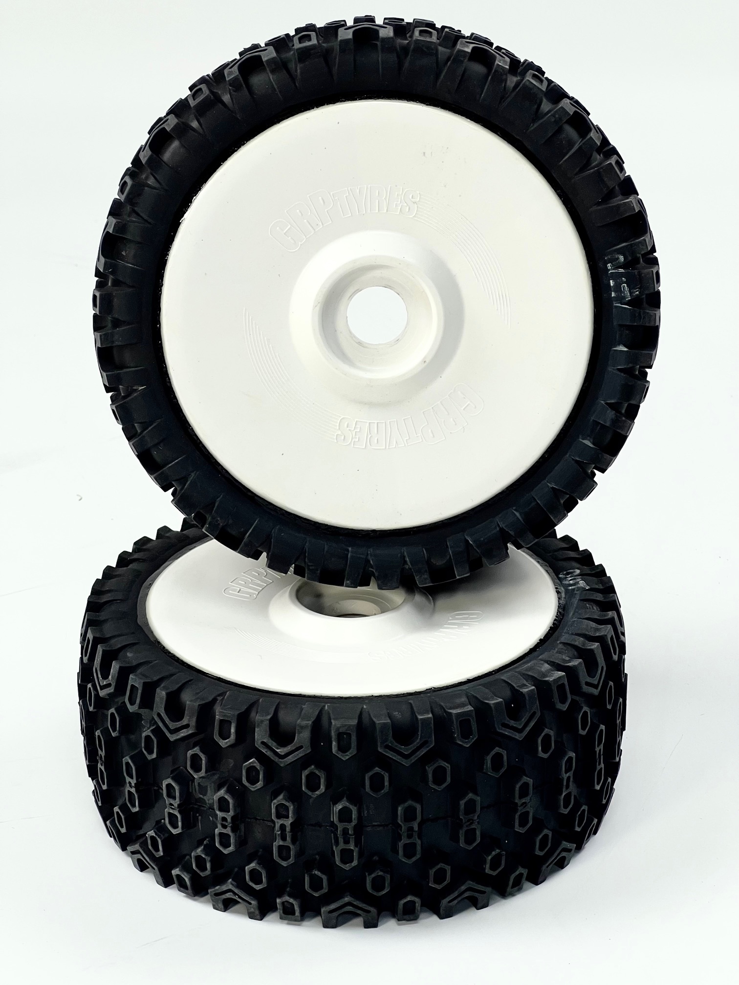 GW91-S1 GRP Offroad Reifen 1:6 soft 180mm verklebt auf Disk Felge 24mm 6-kt