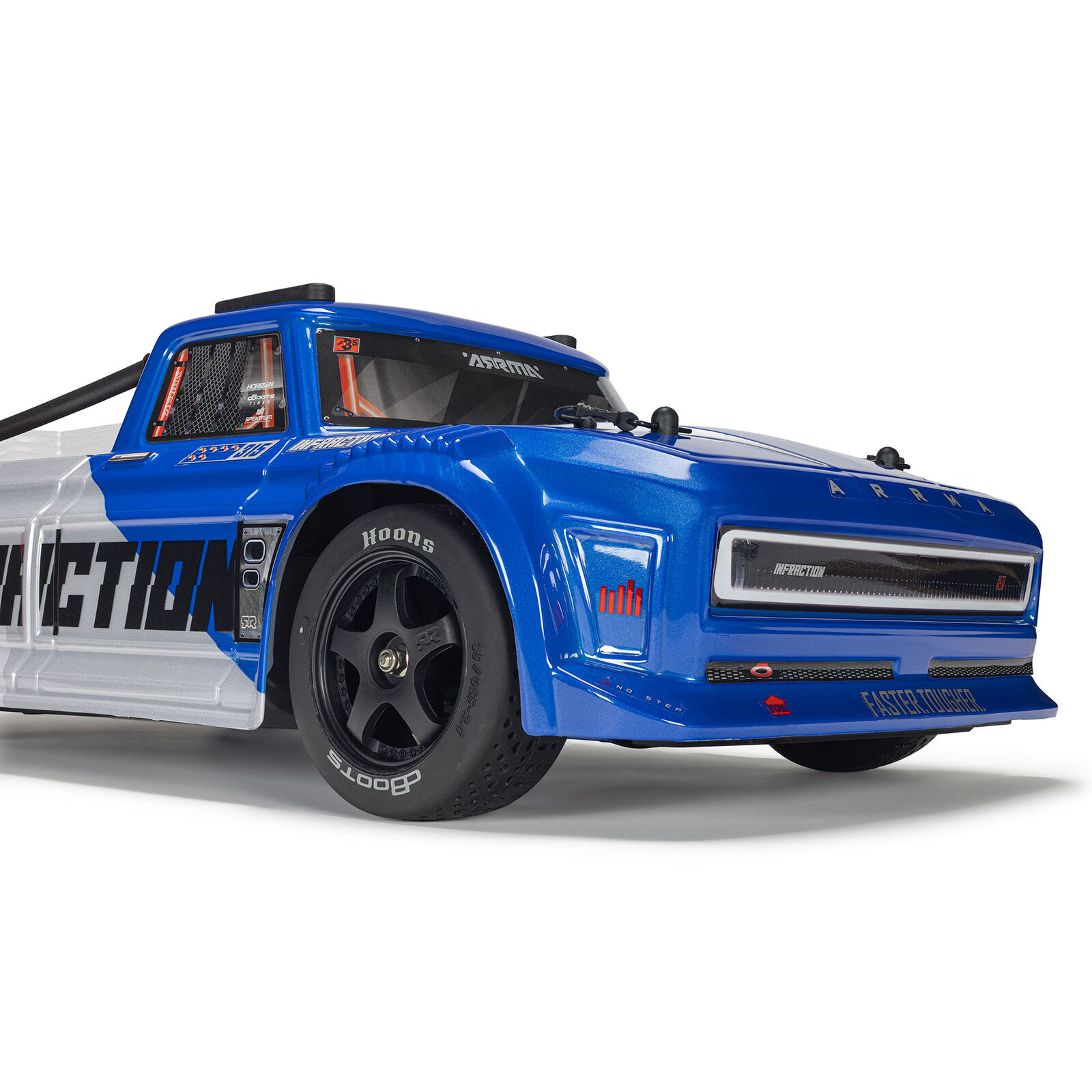 ARA4315V4T1 ARRMA 1/8 INFRACTION 223S DSC 4X4 RTR Brushless All-Road Street Bash Truck, Blue/Red