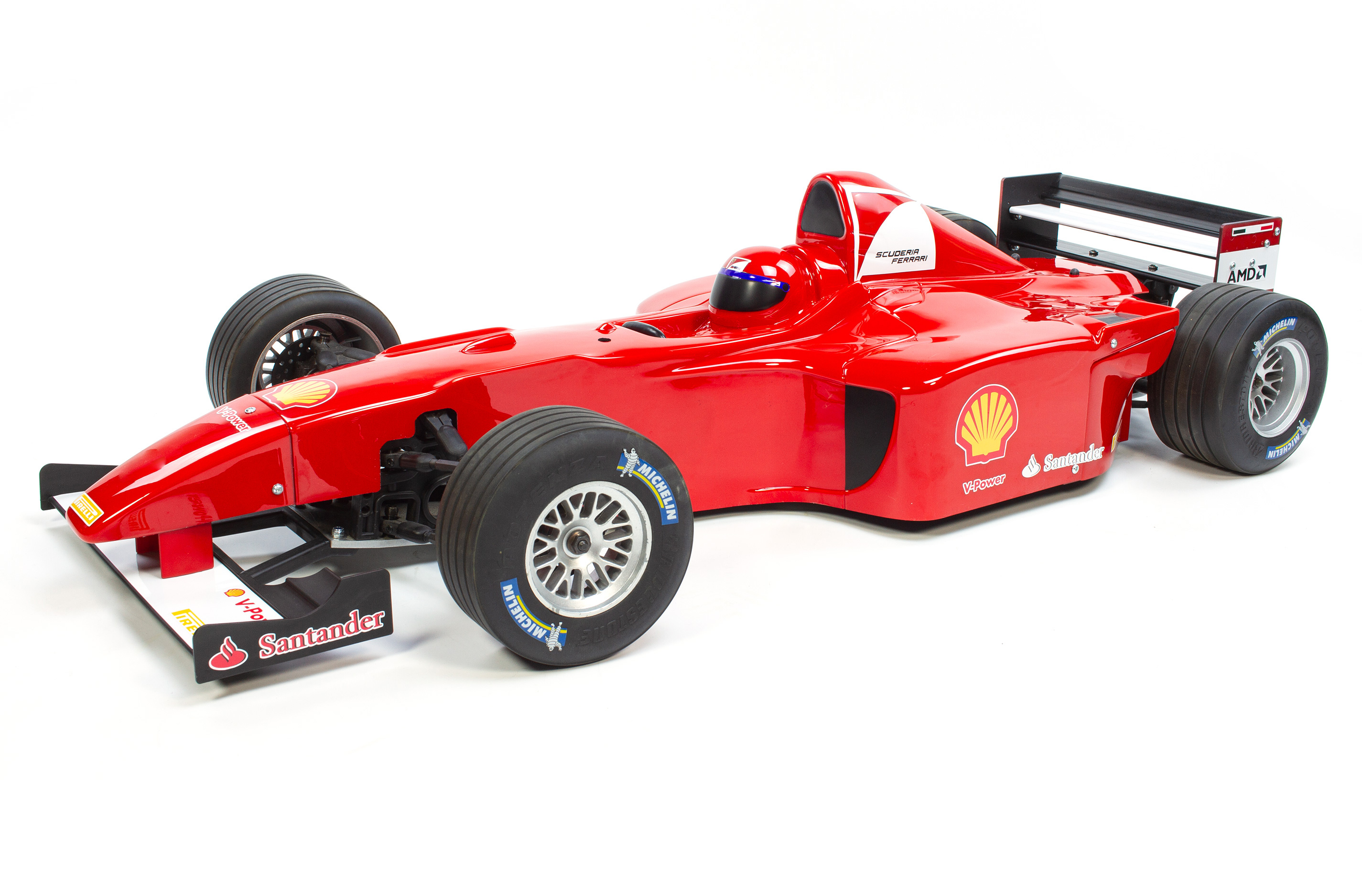 y1568 FG Formula 1 F2000 body shell with individual red F1 painting incl. rear wing and glued front spoiler Single copy