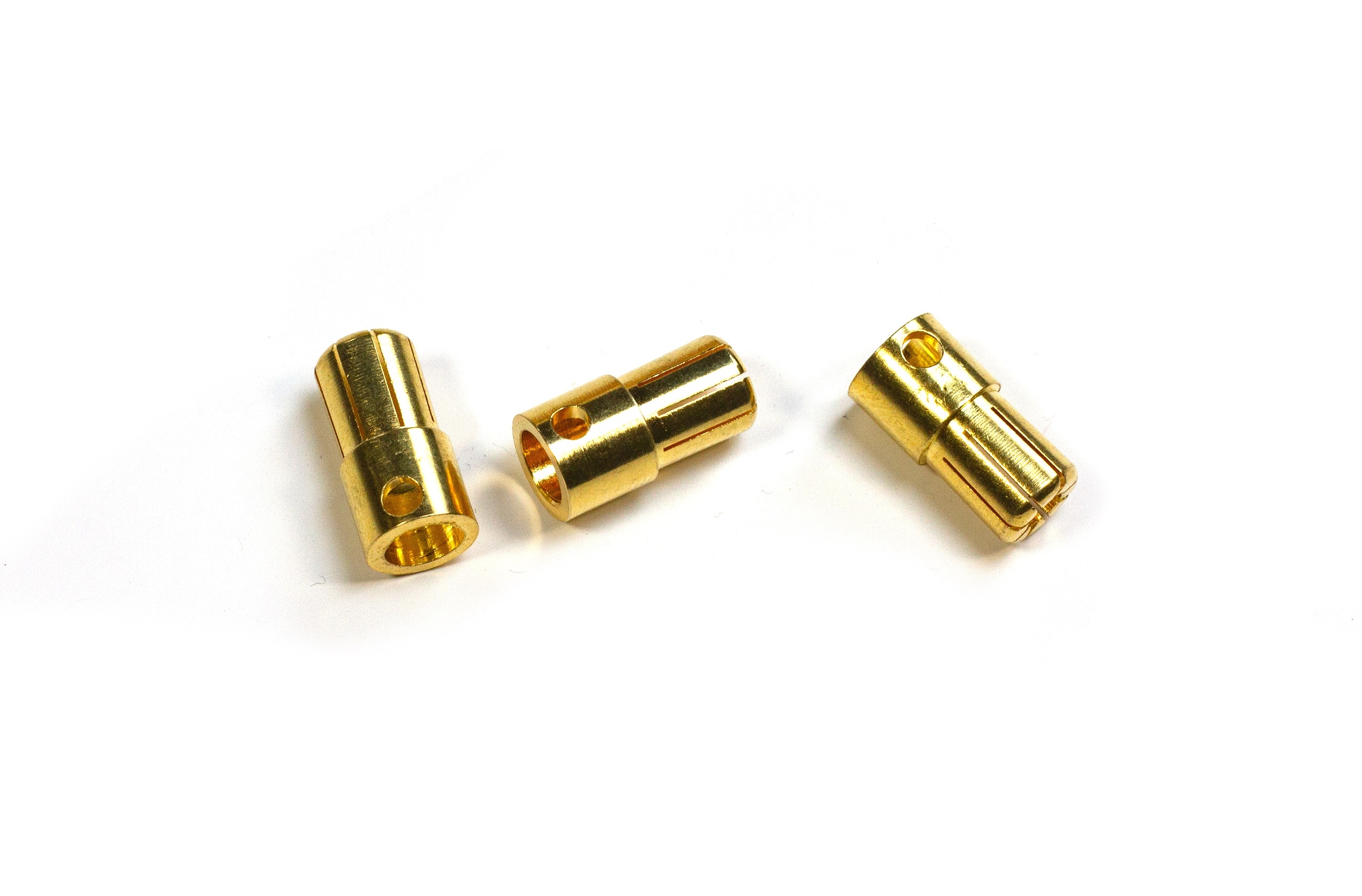 y1303/13 Gold plated 6,5 mm bullet connector, male