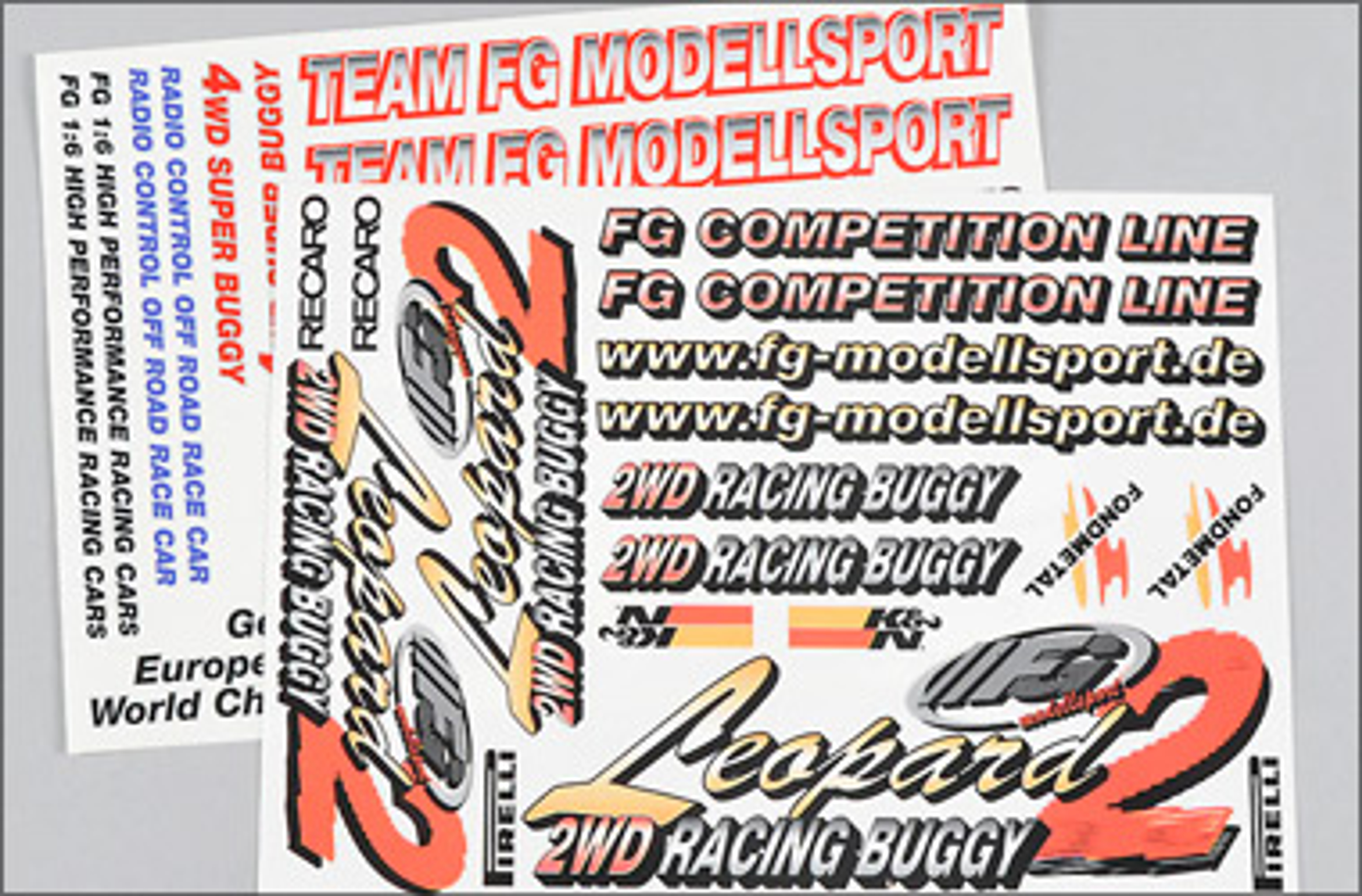 67165 FG Team-Dekorbogen Leopard 2WD, Set 67165 FG Team-Dekorbogen Leopard 2WD, Set