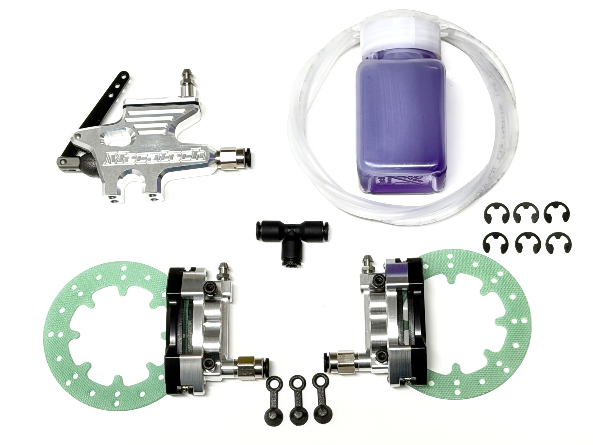 1001M-R Mecatech Doppelkolben Hydraulikbremse Set hinten für Mecatech Stern-Radmitnehmer