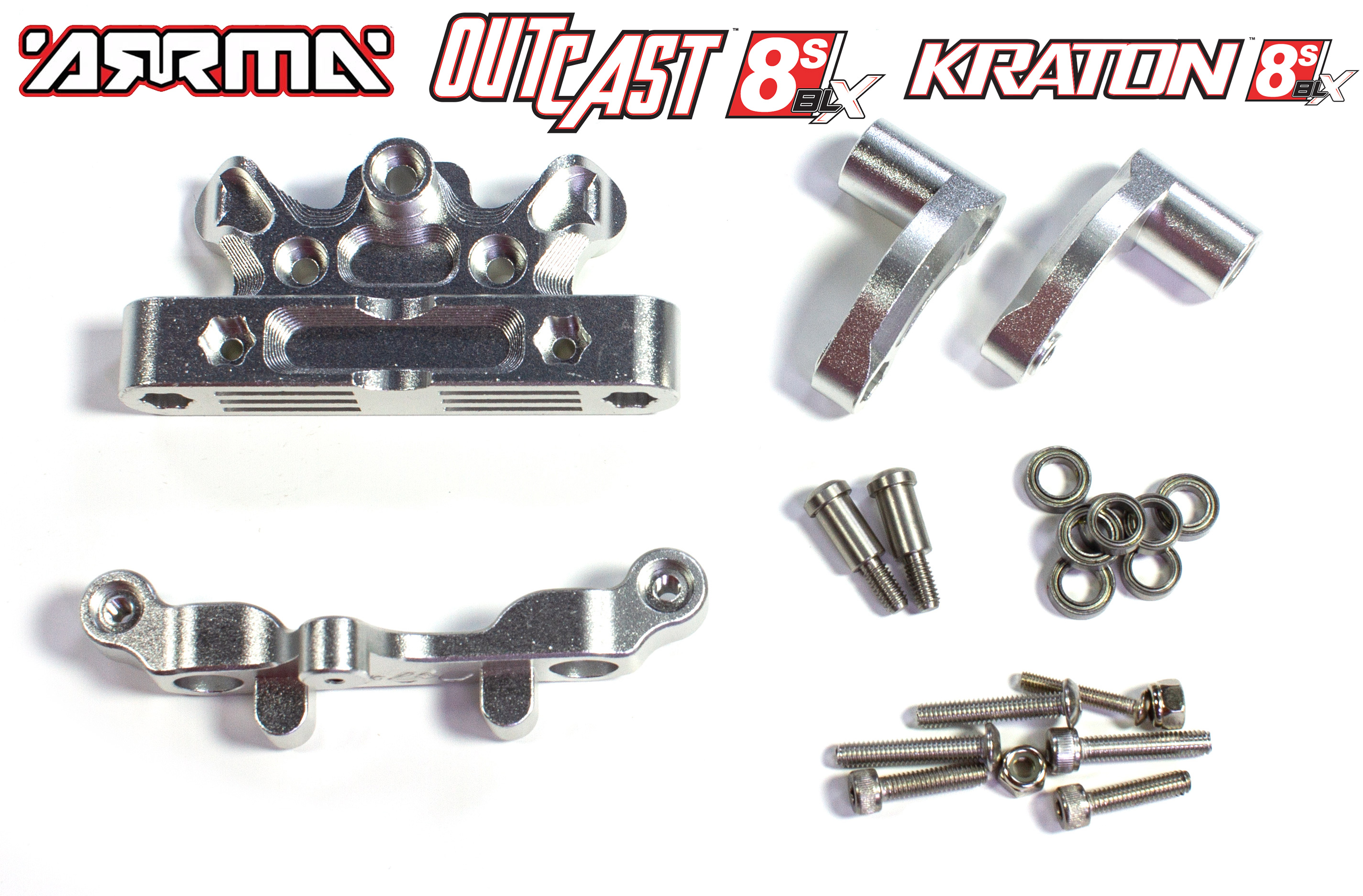 AKX048 GPM steering assembly for Arrma Kraton / Outcast 8S