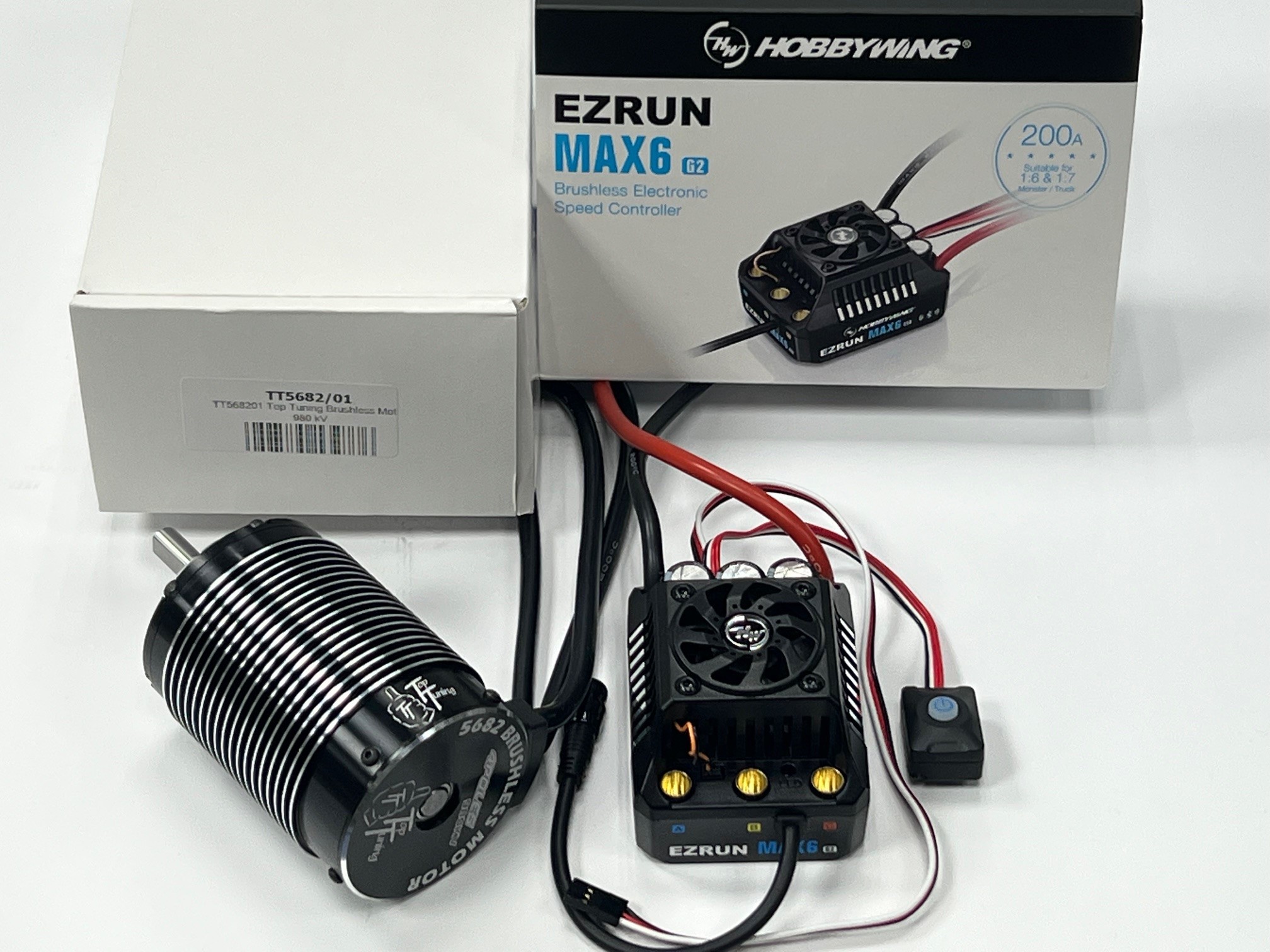 y1581/01 Set TT5682/01 brushless motor 980kV+ Hobbywing HW MAX6 controller