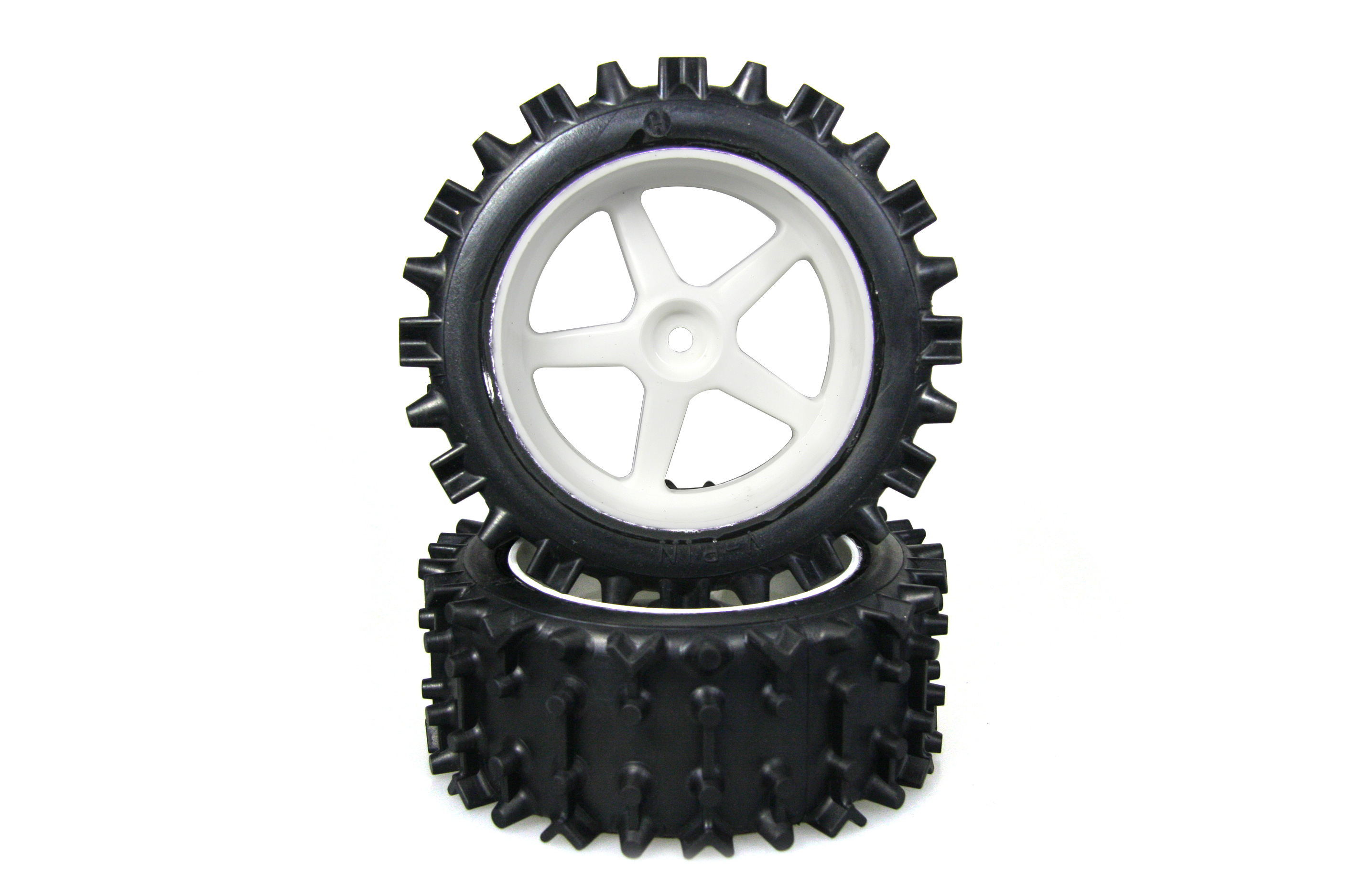 y1235 V-Pin 1/6 offroad competition tire, mounted and glued, 1 pair