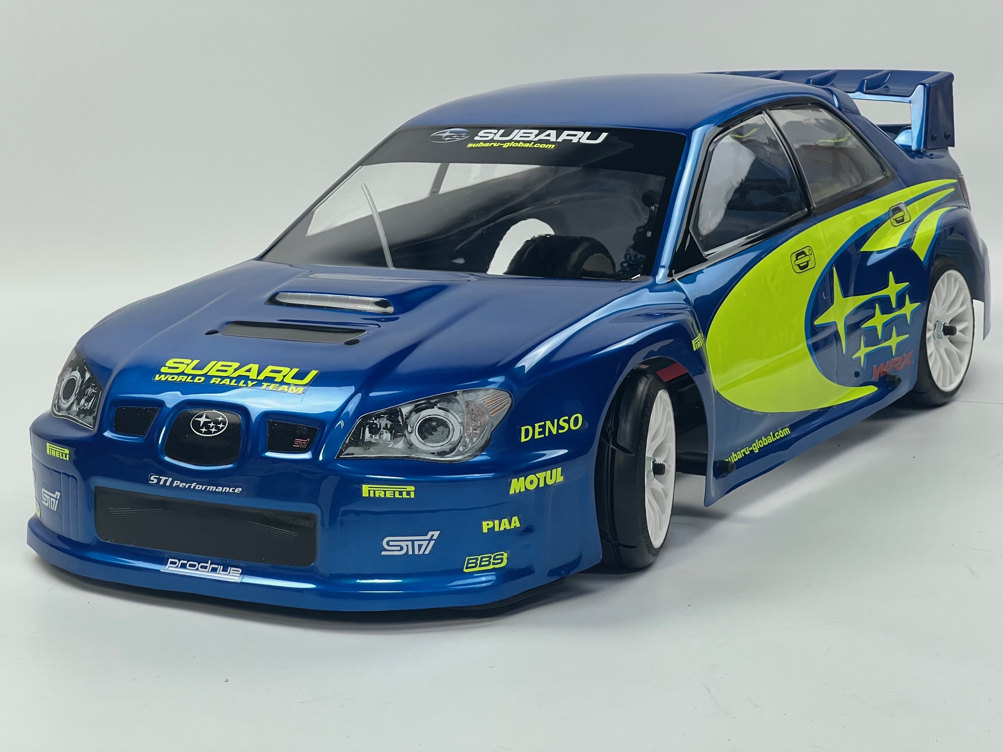 y101 Subaru Impreza body 1:5, 510 wheelbase, painted and with decal "Single piece"