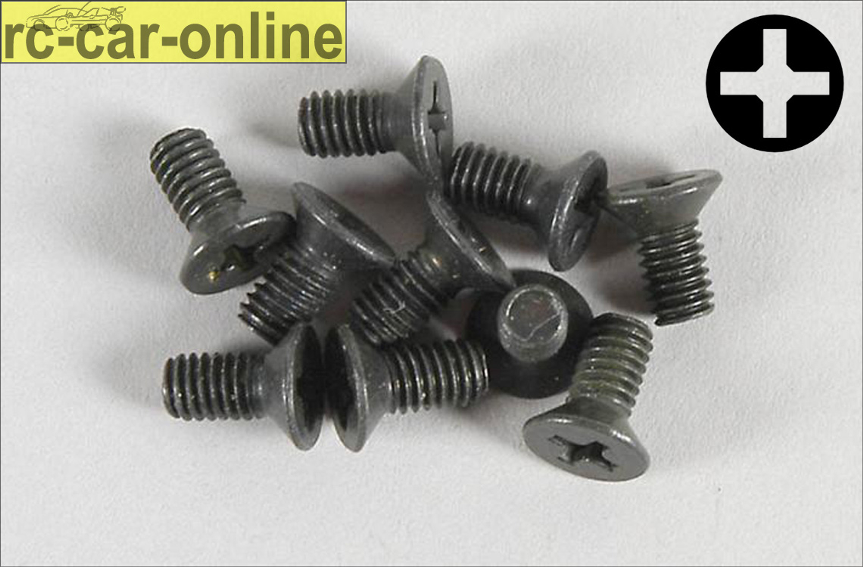 6718/06 FG Countersunk screw with cross recess M4x6 mm, 10 pieces