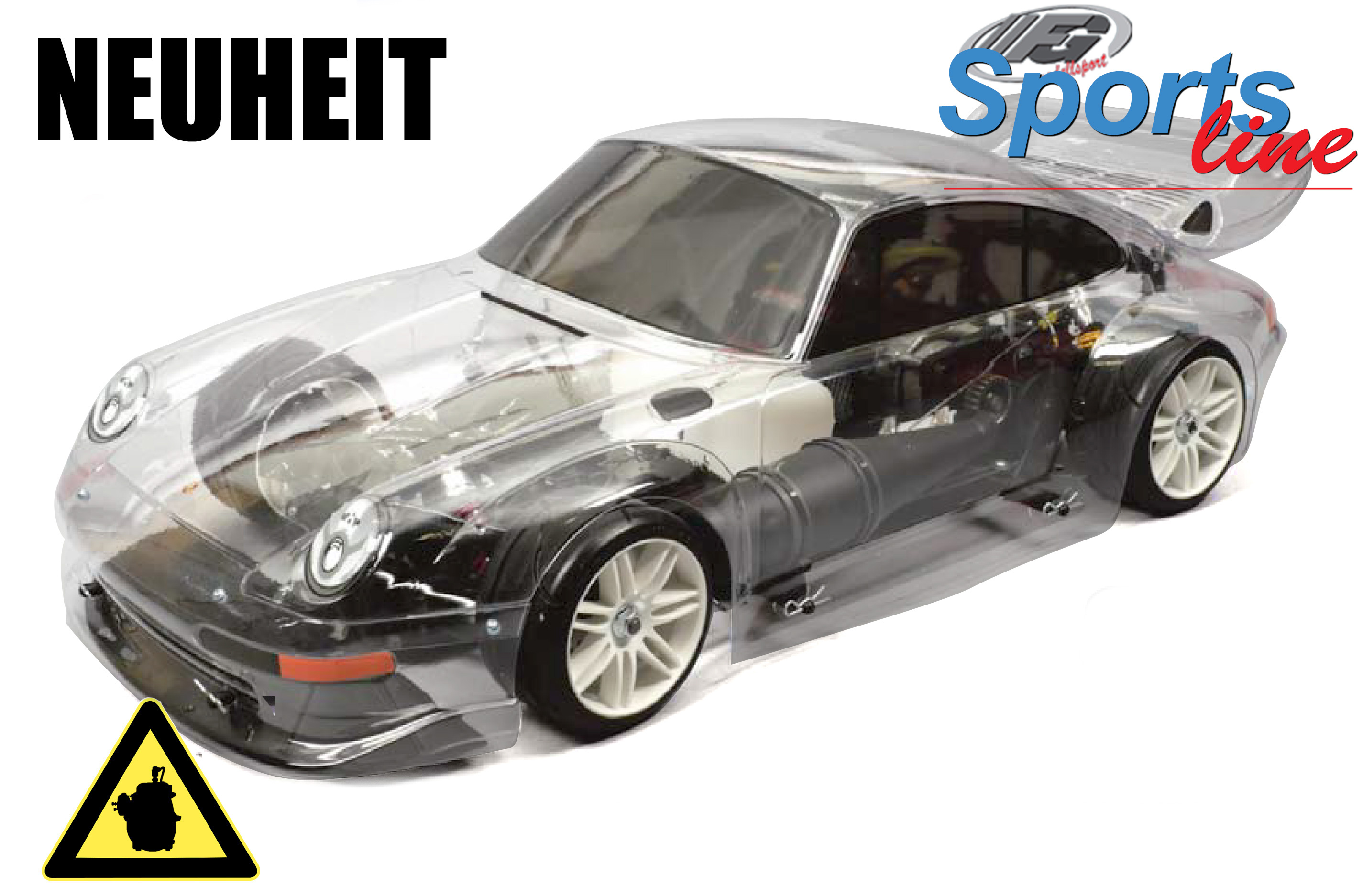 FG Sportsline with Porsche GT2 body shell 465 mm Wheelbase, 23cm³ Engine
