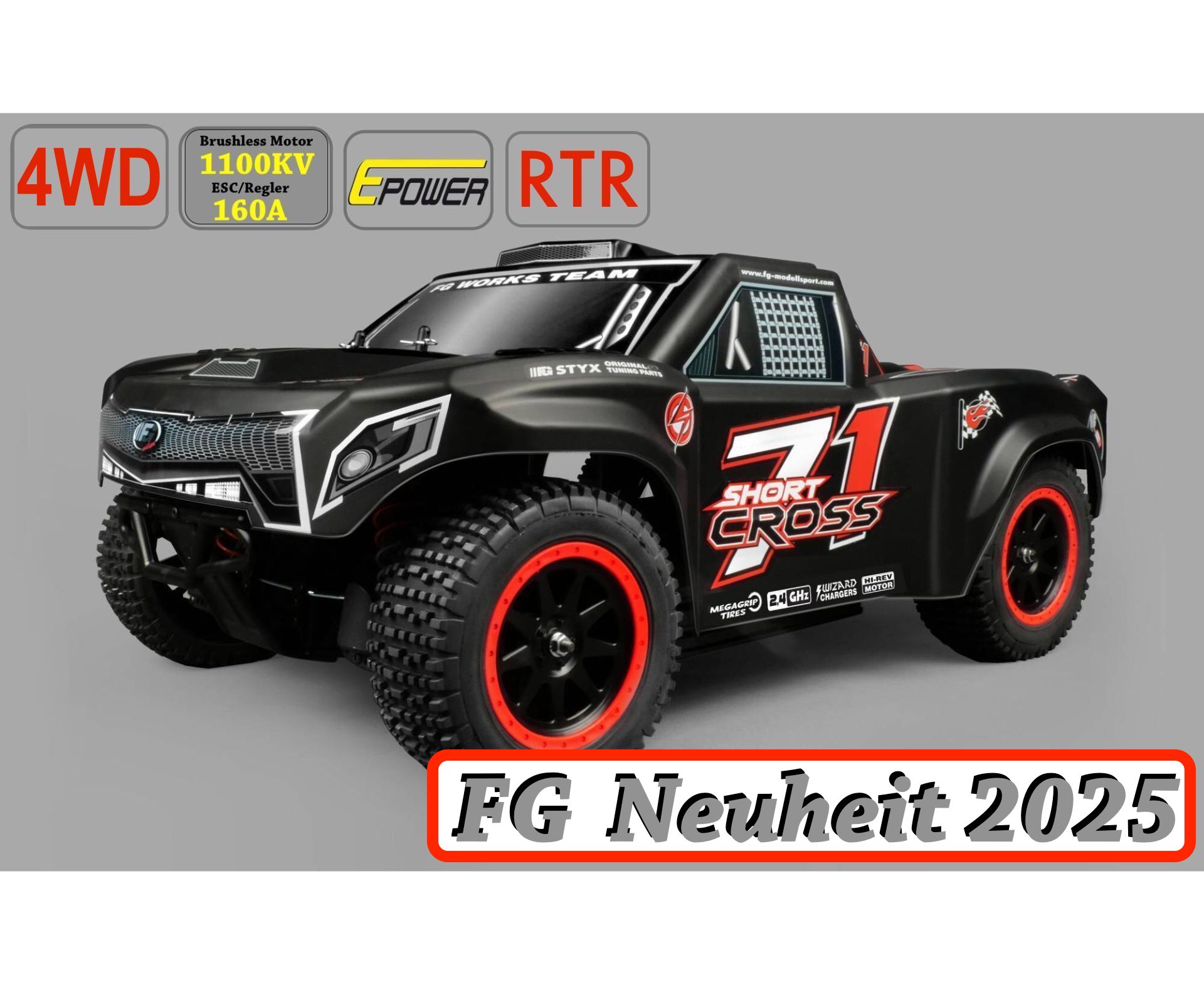 68200ER FG Short Cross Elektro 4WD, RTR, lackierte Karosse "Neuheit"