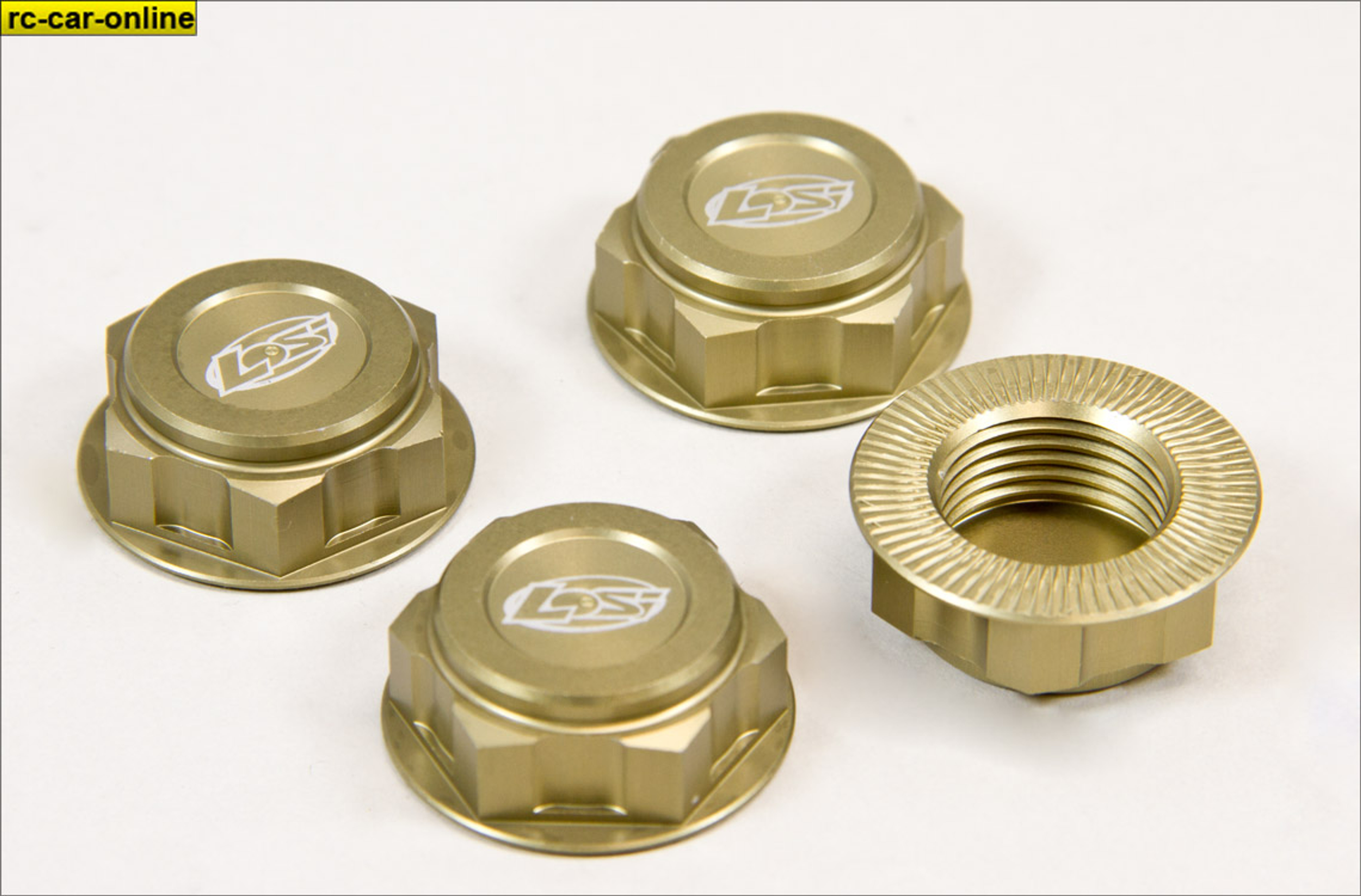 LOSB3228 Losi Wheel Nuts, Captured 5T, TLR 5ive-B and Mini, 4 pcs. LOSB3228 Losi Wheel Nuts, Captured 5T, TLR 5ive-B and Mini, 4 pcs.