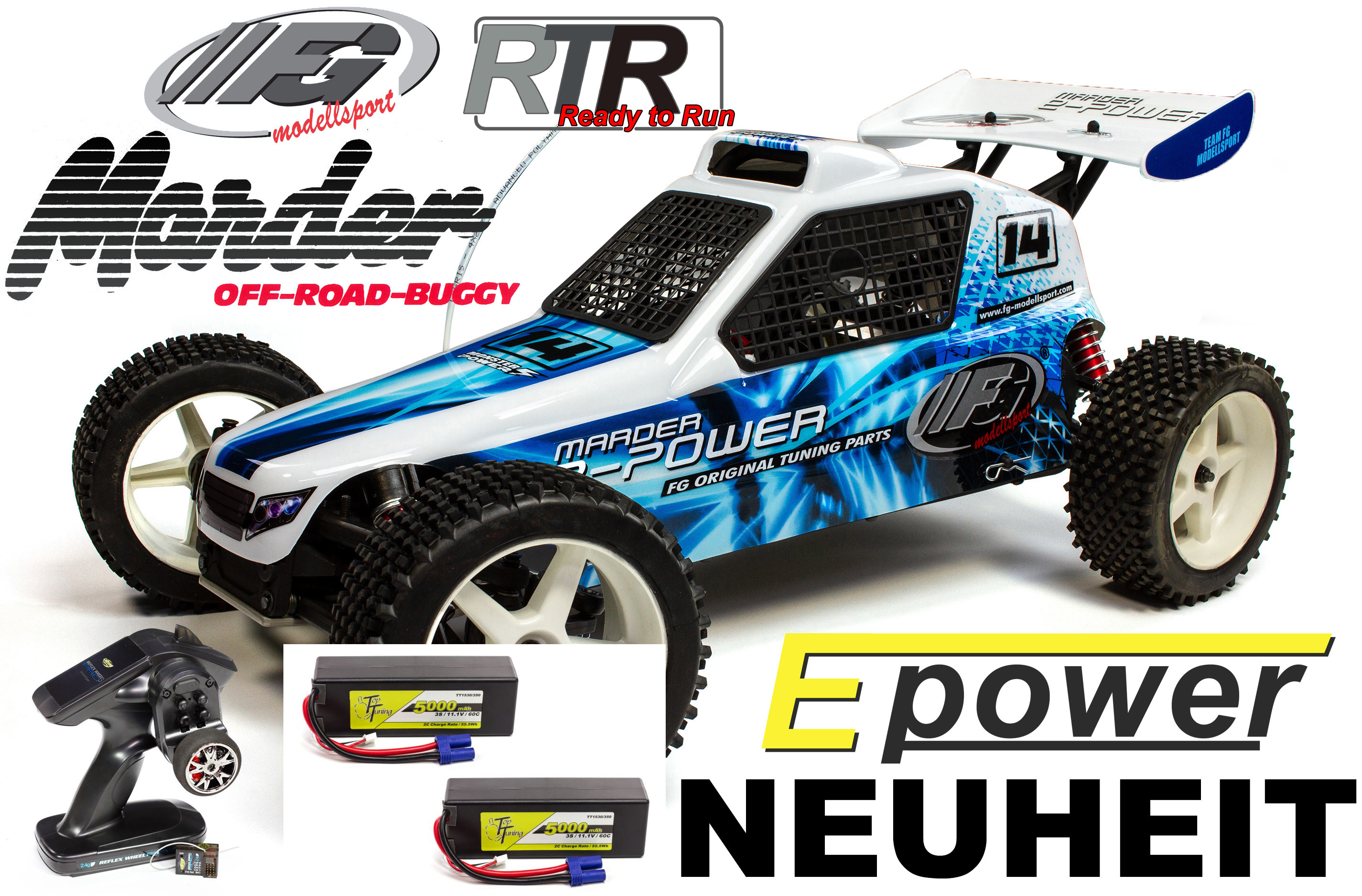 6000E FG Marder E with brushless engine and brushless ESC 150A RTR incl. 2x 5.000 mAh Batterys
